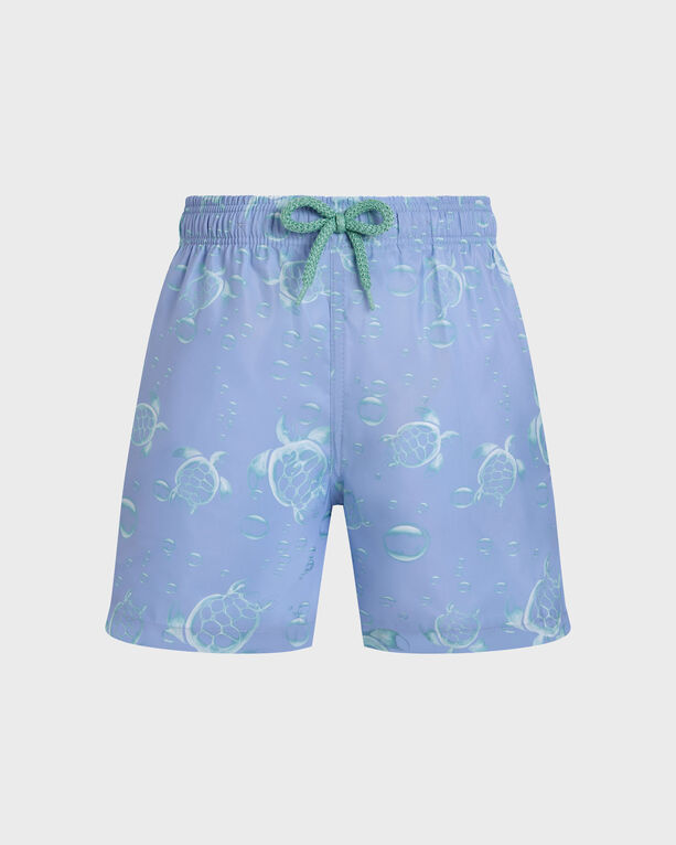 Vilebrequin - Boys Ultra-light And Packable Swim Shorts Bubbles Turtles 3d - Swimwear - Jihin - Blue - Size 4