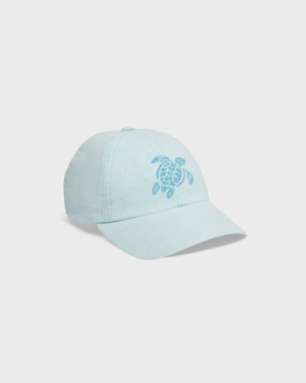 Vilebrequin - Unisex Linen Cap Solid - Caps - Camo - Blue - Size OSFA
