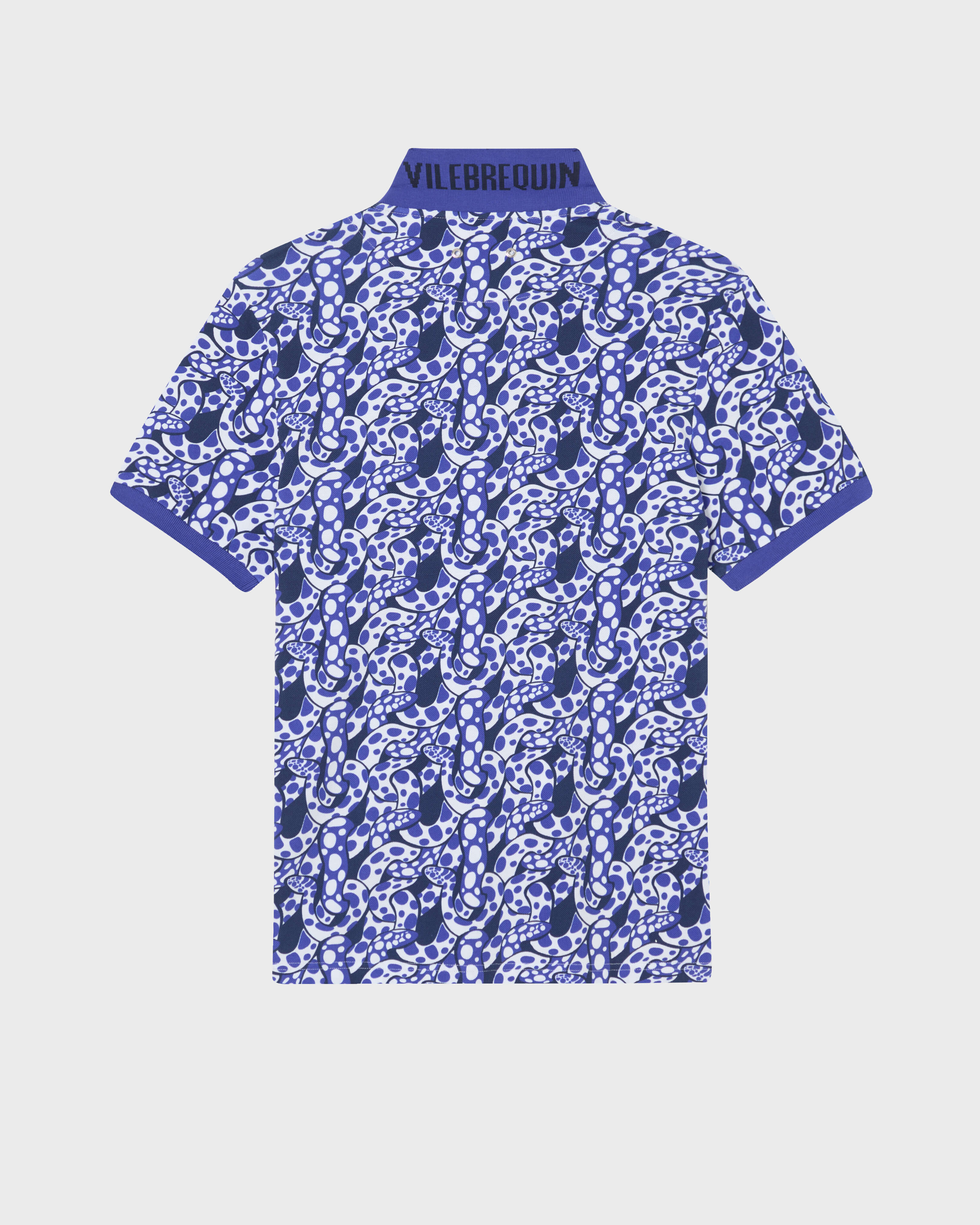 Men Organic Cotton Pique Polo Drymobius INK back view