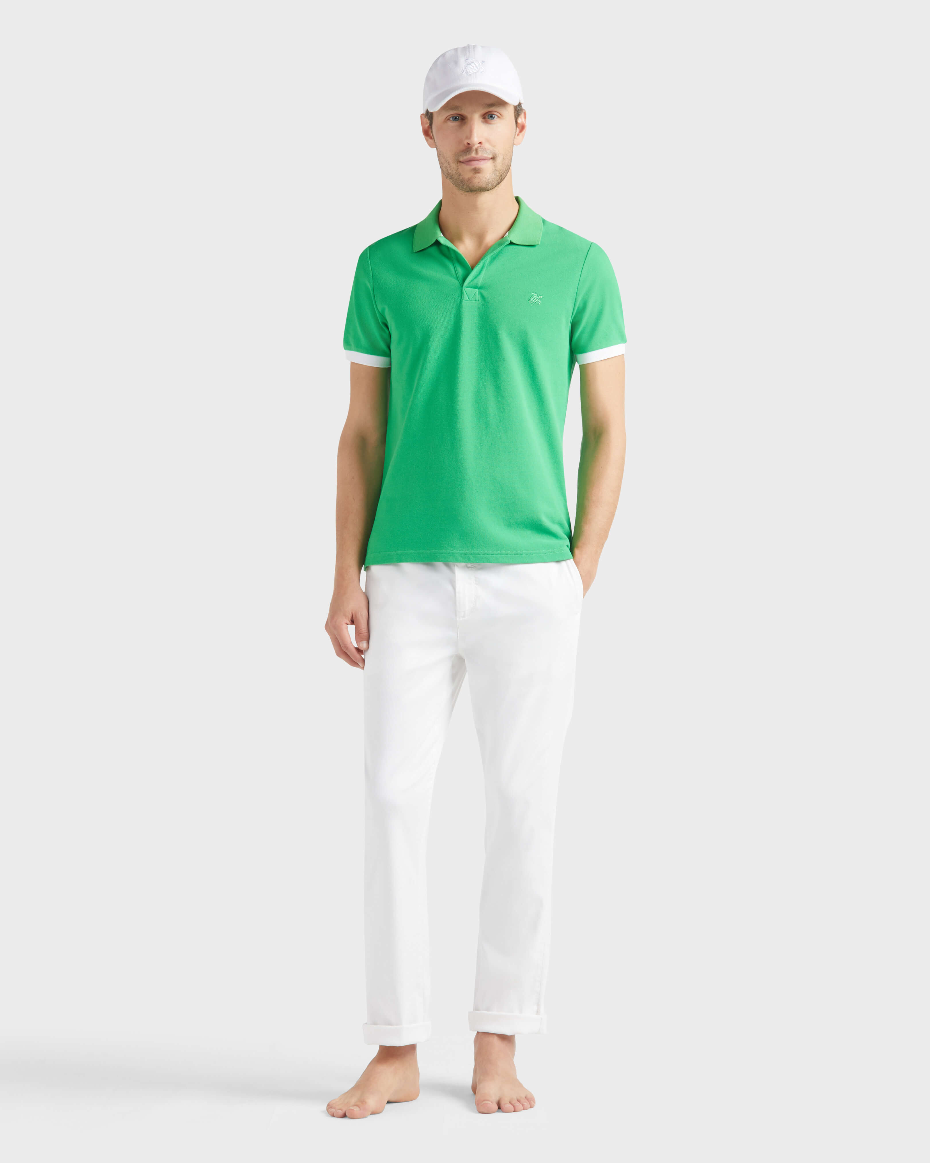 Solid Polohemd aus Baumwolle für Herren LASER supp1 view