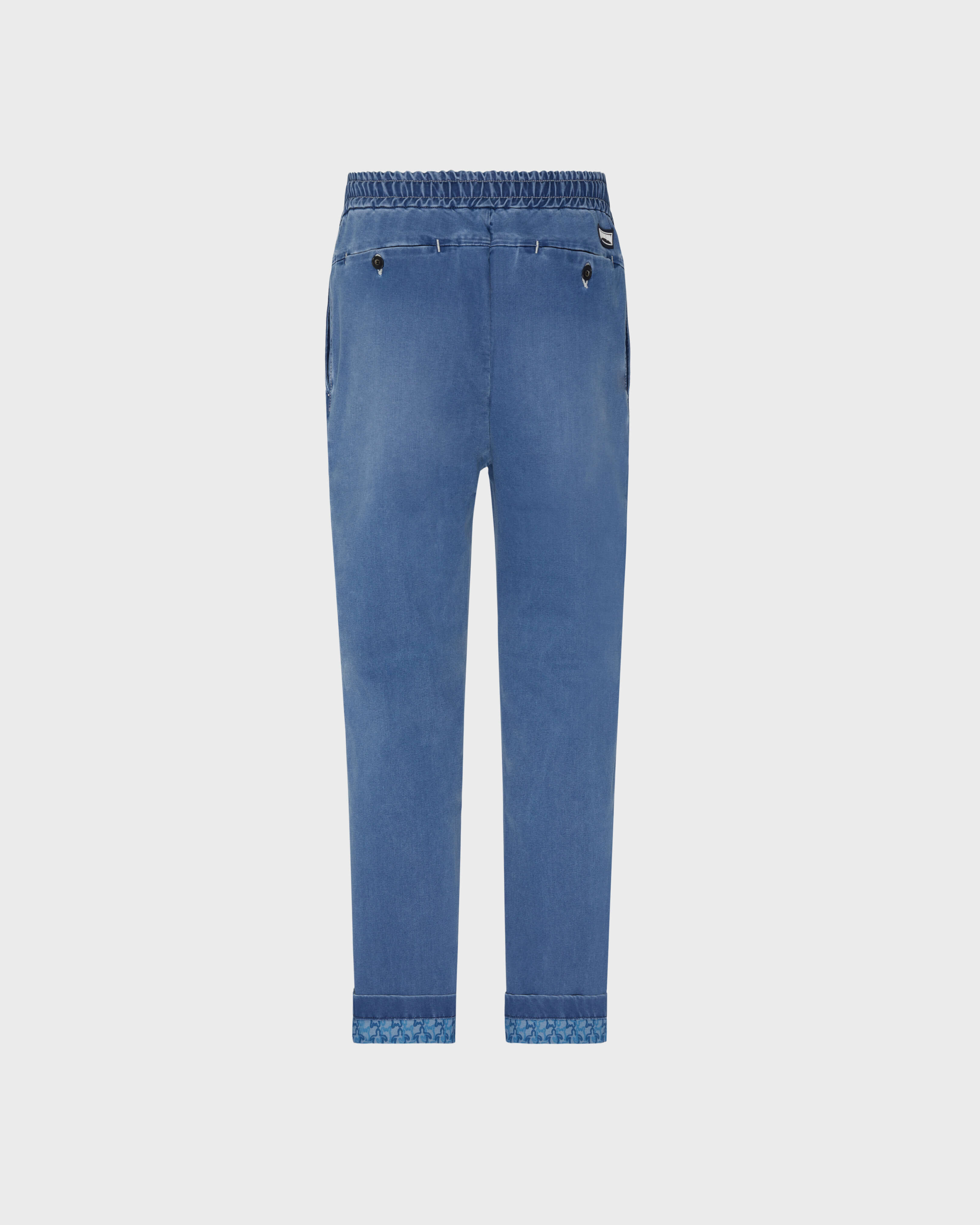 Men Denim Pants Turtles Net MED DENIM W2 back view