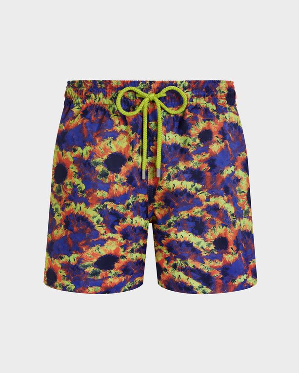 Vilebrequin - Men Ultra-light And Packable Swim Shorts Sunflowers - Swimwear - Mahina - Blue - Size S