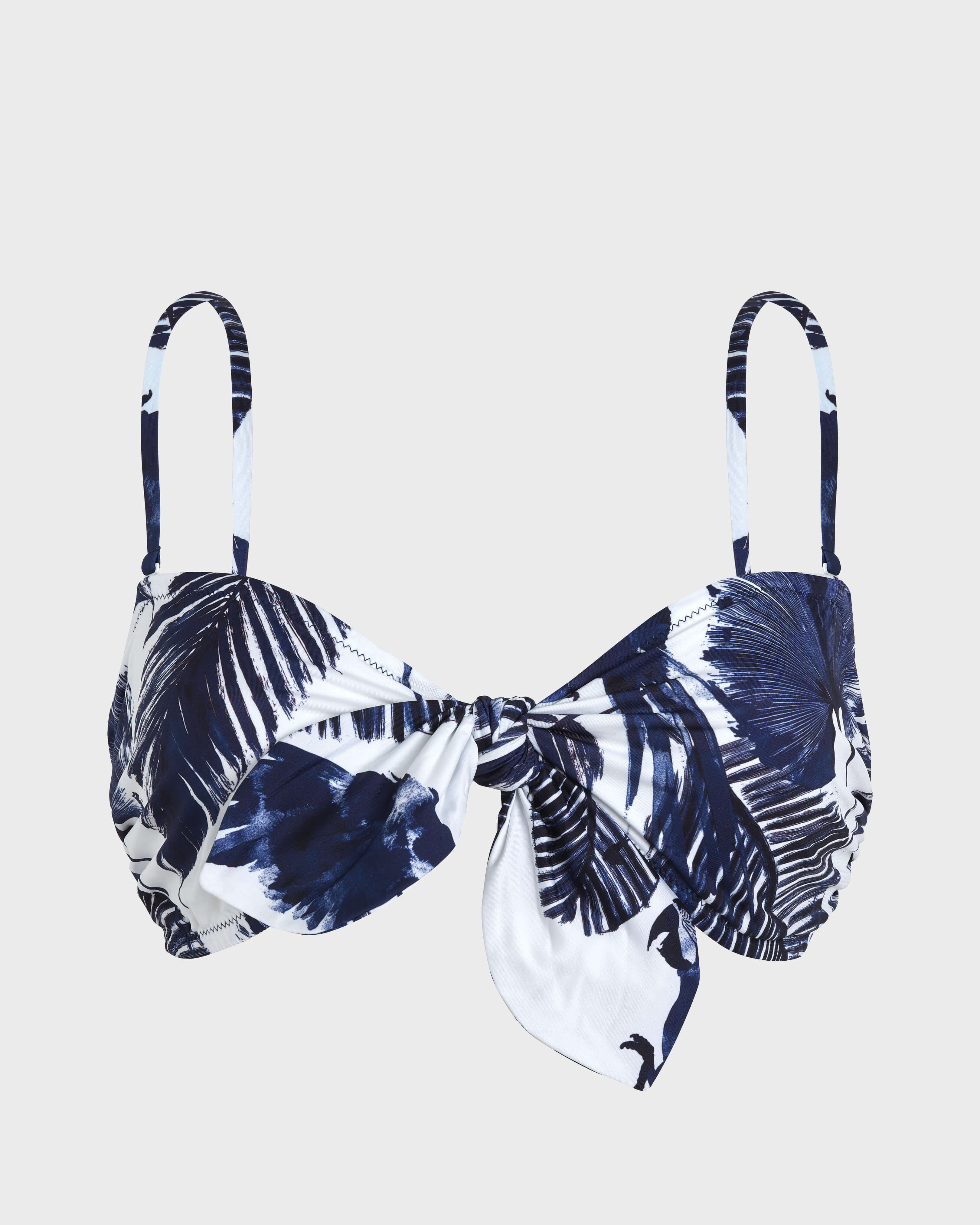 Women Bandeau Bikini Top Papagaio WHITE front view