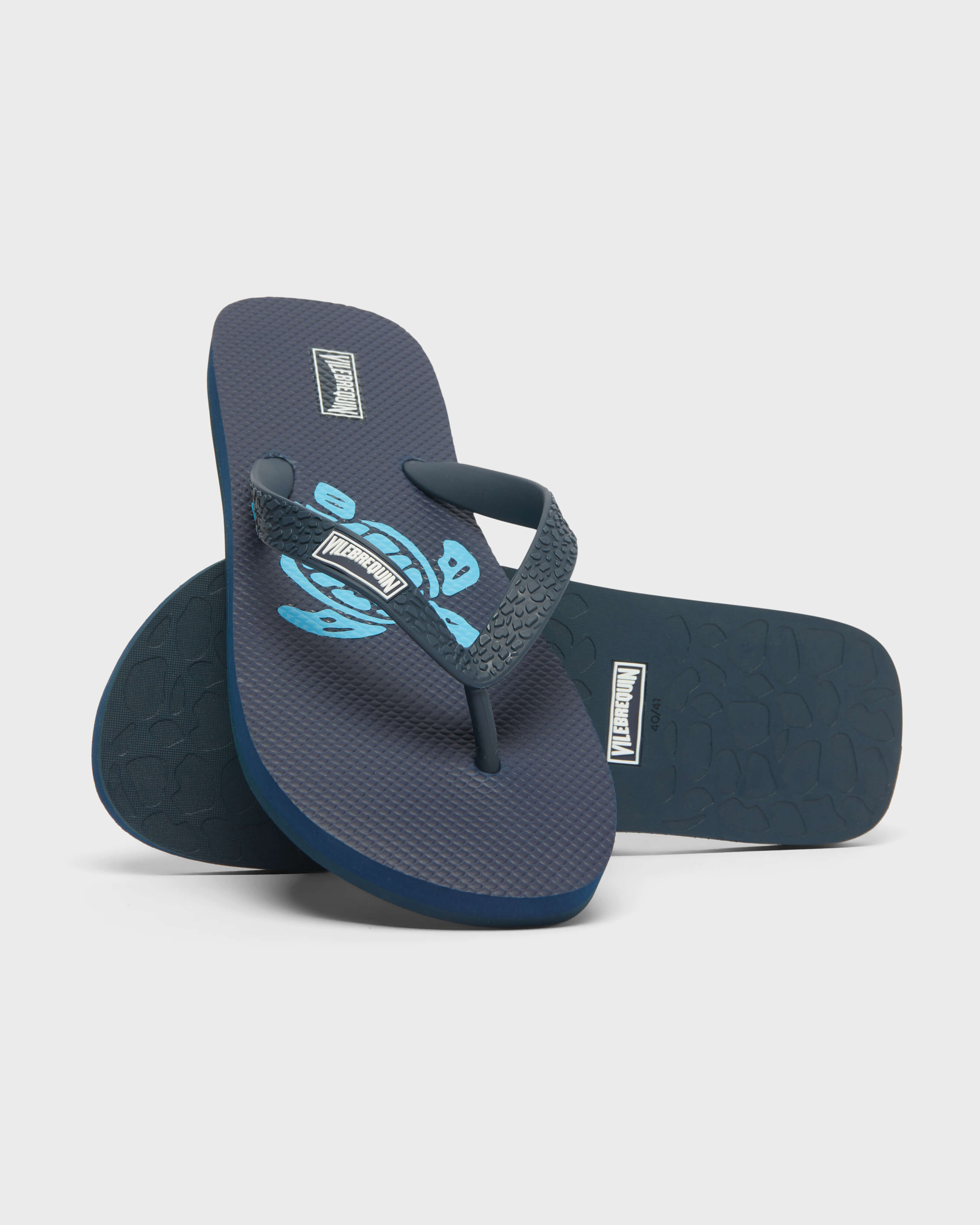 Men Beach Flip Flops Turtle BLUE TOPAZ supp4 view