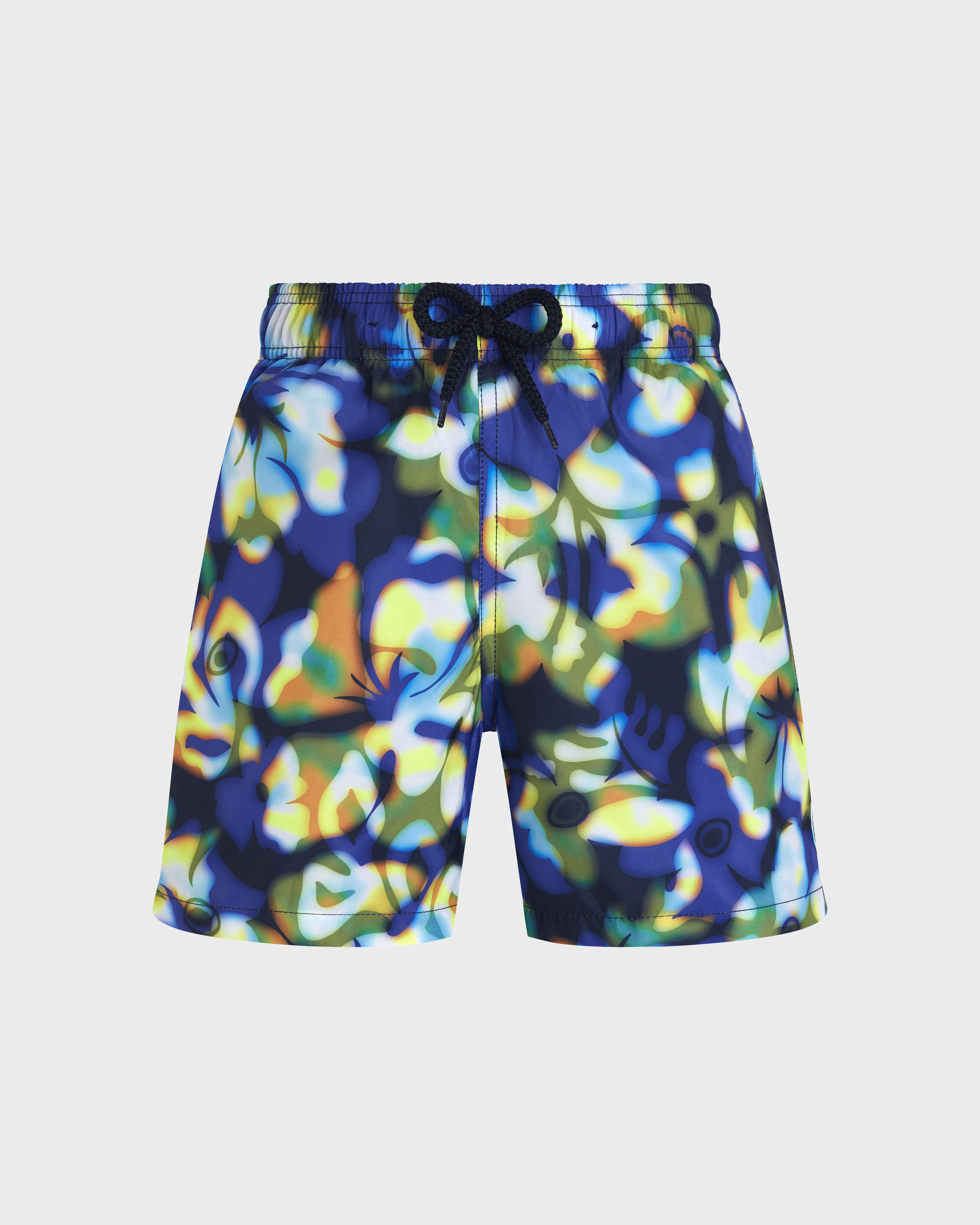 Boys Ultra-light and packable Swim Shorts Frangipanier Trouble NAVY front view
