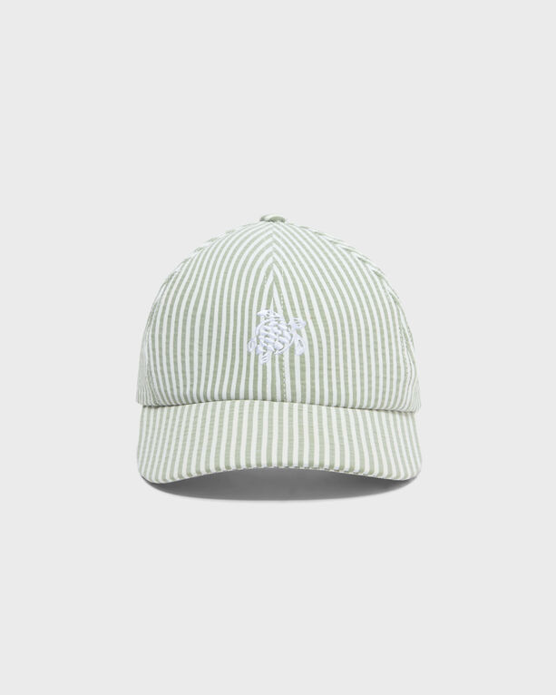 Vilebrequin - Men Seersuckers Stripes Cap - Caps - Camo - Green - Size OSFA
