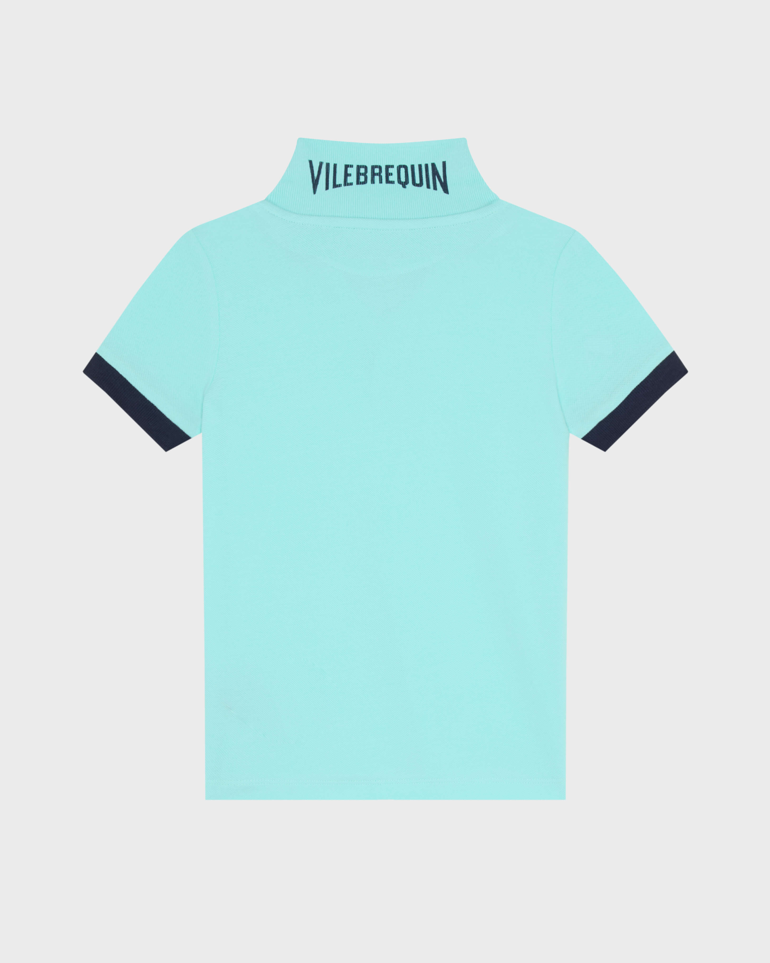 Boys Organic Cotton Polo Solid OXYGENE back view