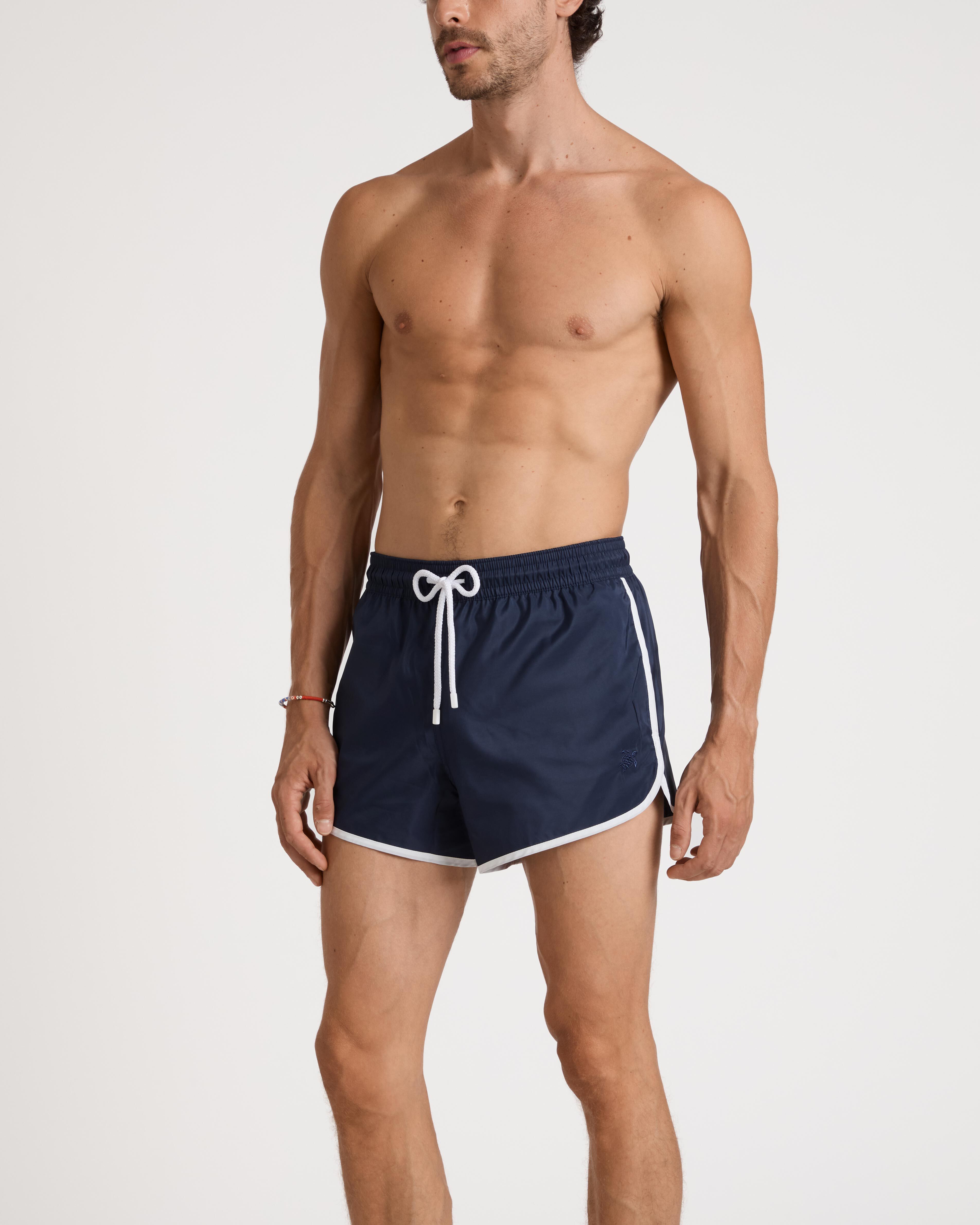 Men Short Ultra-light Swim Shorts NAVY frontworn view