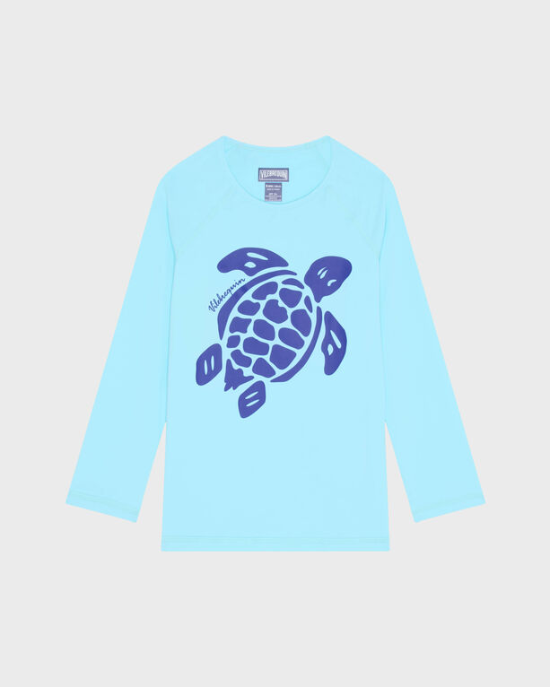 Vilebrequin - Boys Long Sleeves Rashguard Turtle - Rashguard - Glassy-y - Blue - Size 6