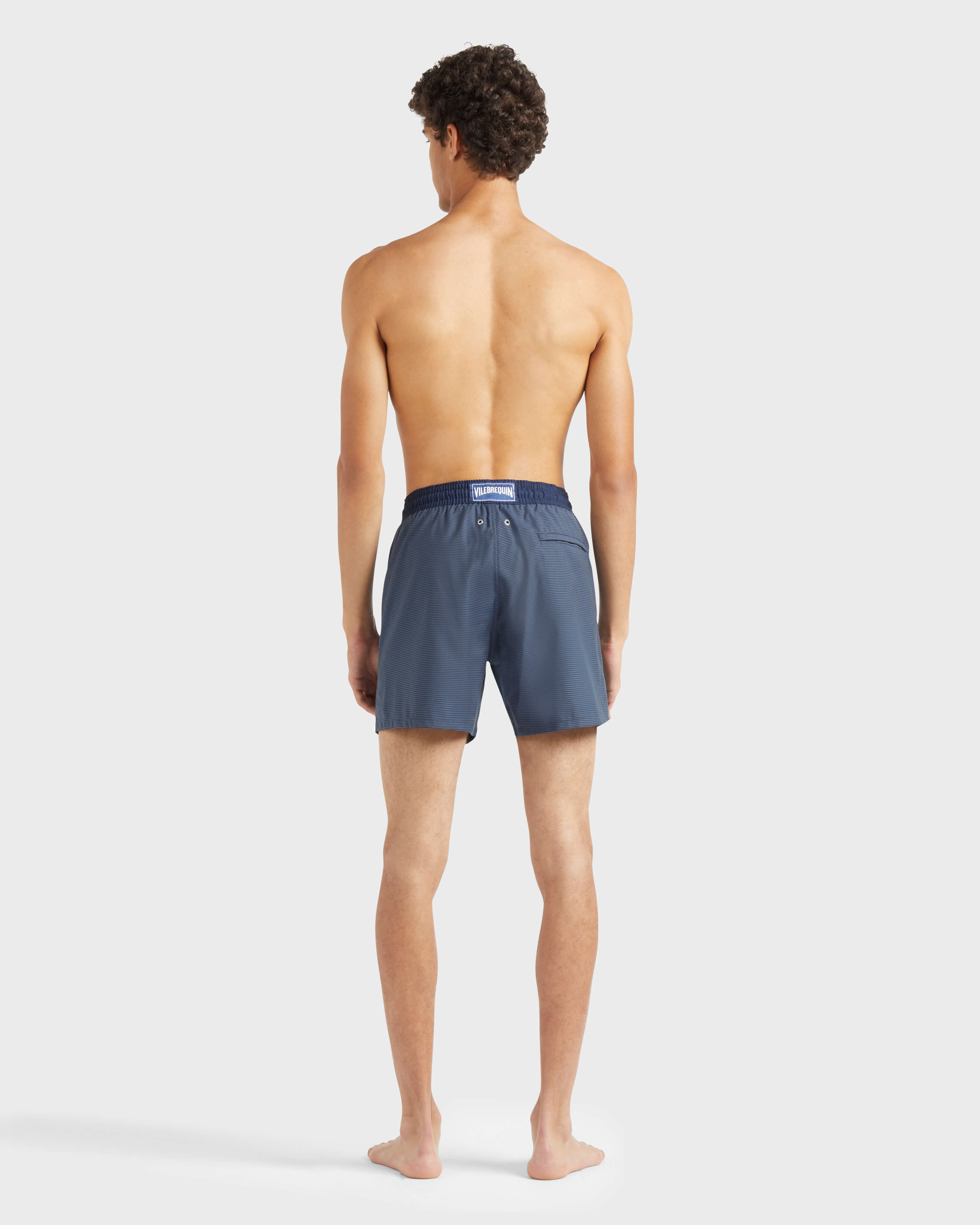Men Wool Swim Shorts Micro Carreaux Tailoring MARRAKECH backworn view