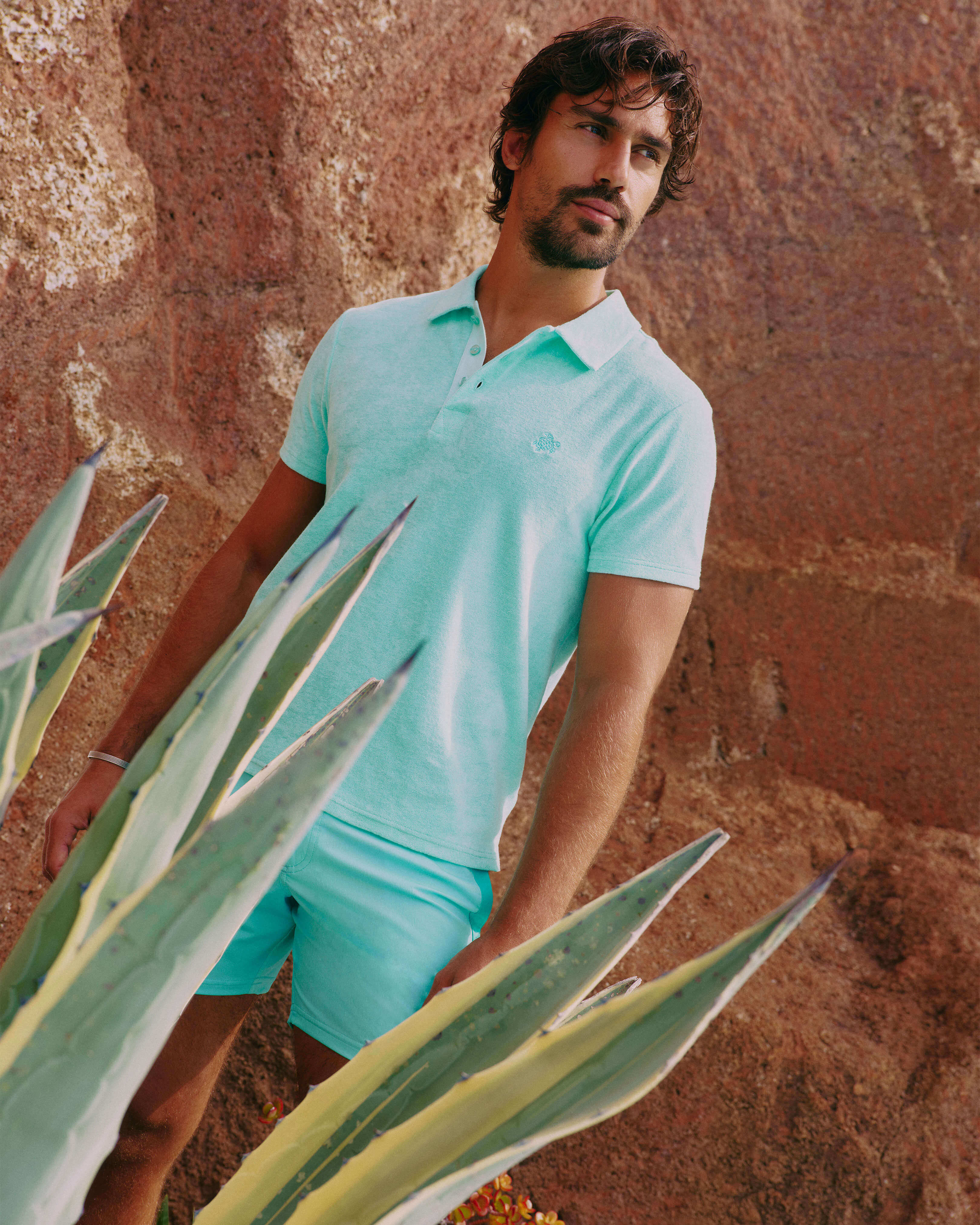Solid Frottee-Polohemd für Herren CARIBBEAN lifestyle view