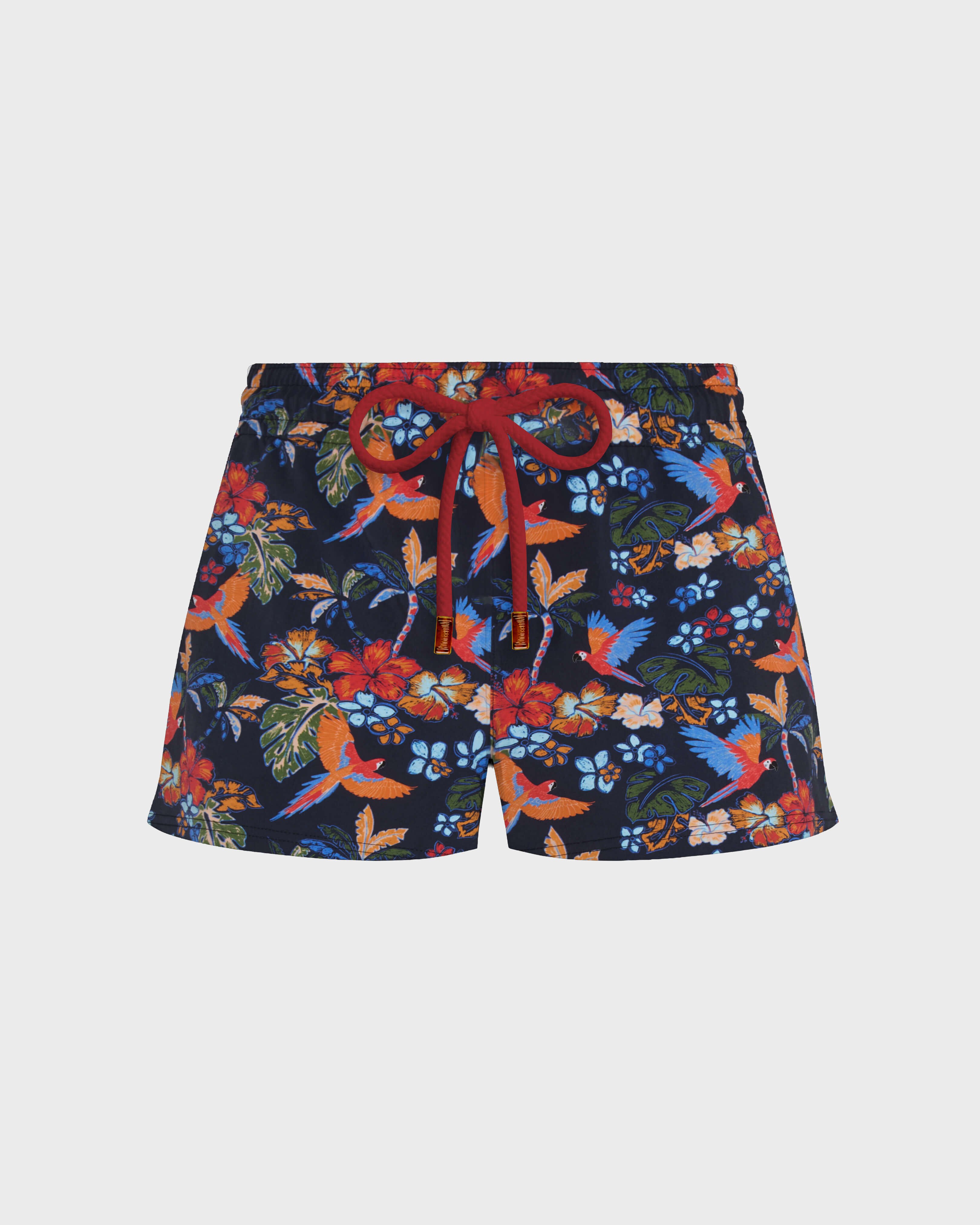 Pantalón corto de baño elástico con estampado Salva para mujer AZUL MARINO front view