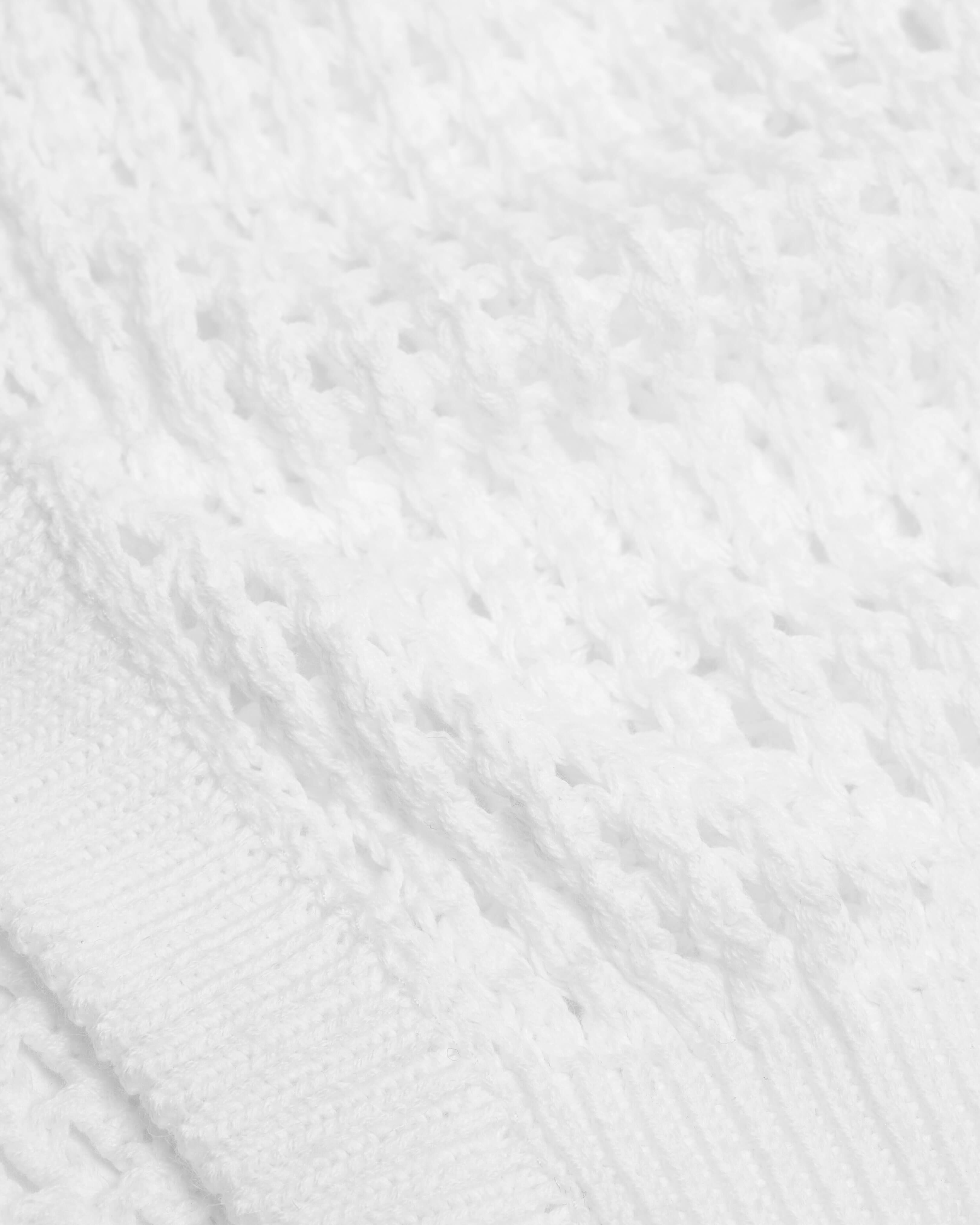 Vestito T-shirt donna all'uncinetto tinta unita BIANCO supp4 view