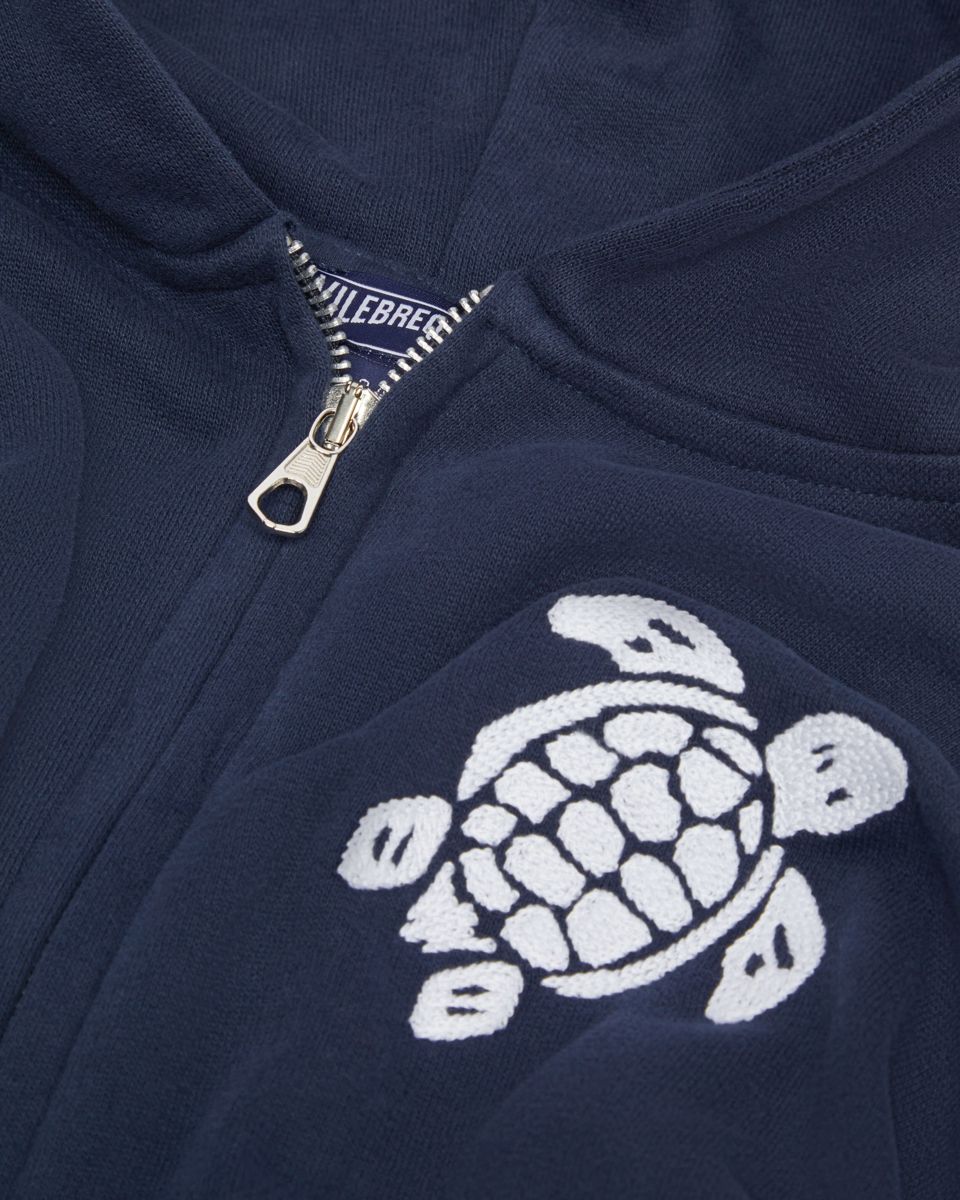 Cardigan in cotone con zip integrale Turtle BLU MARINE supp4 view