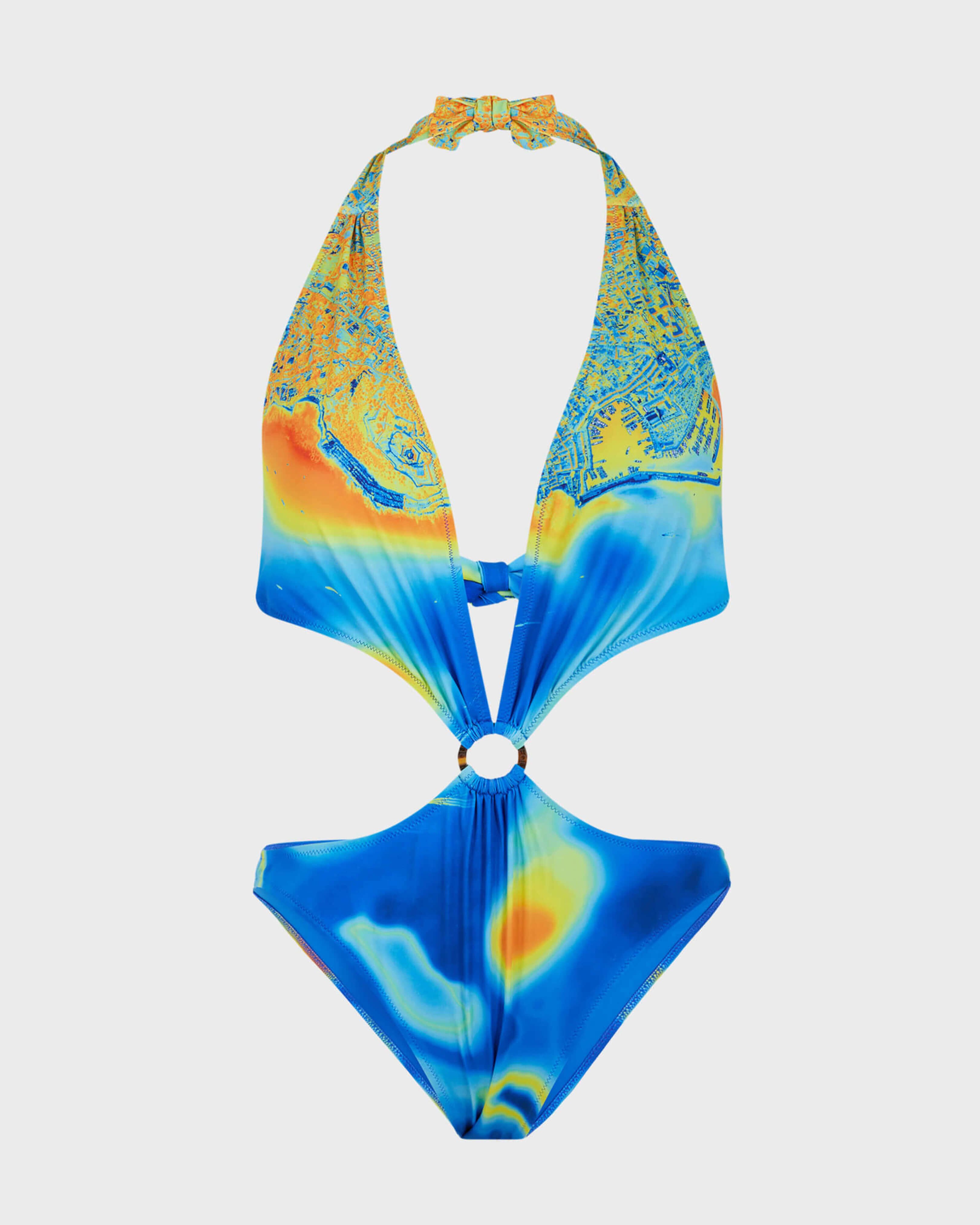 Women Trikini One-piece Swimsuit Bathymétrie Des Oceans PALACE front view