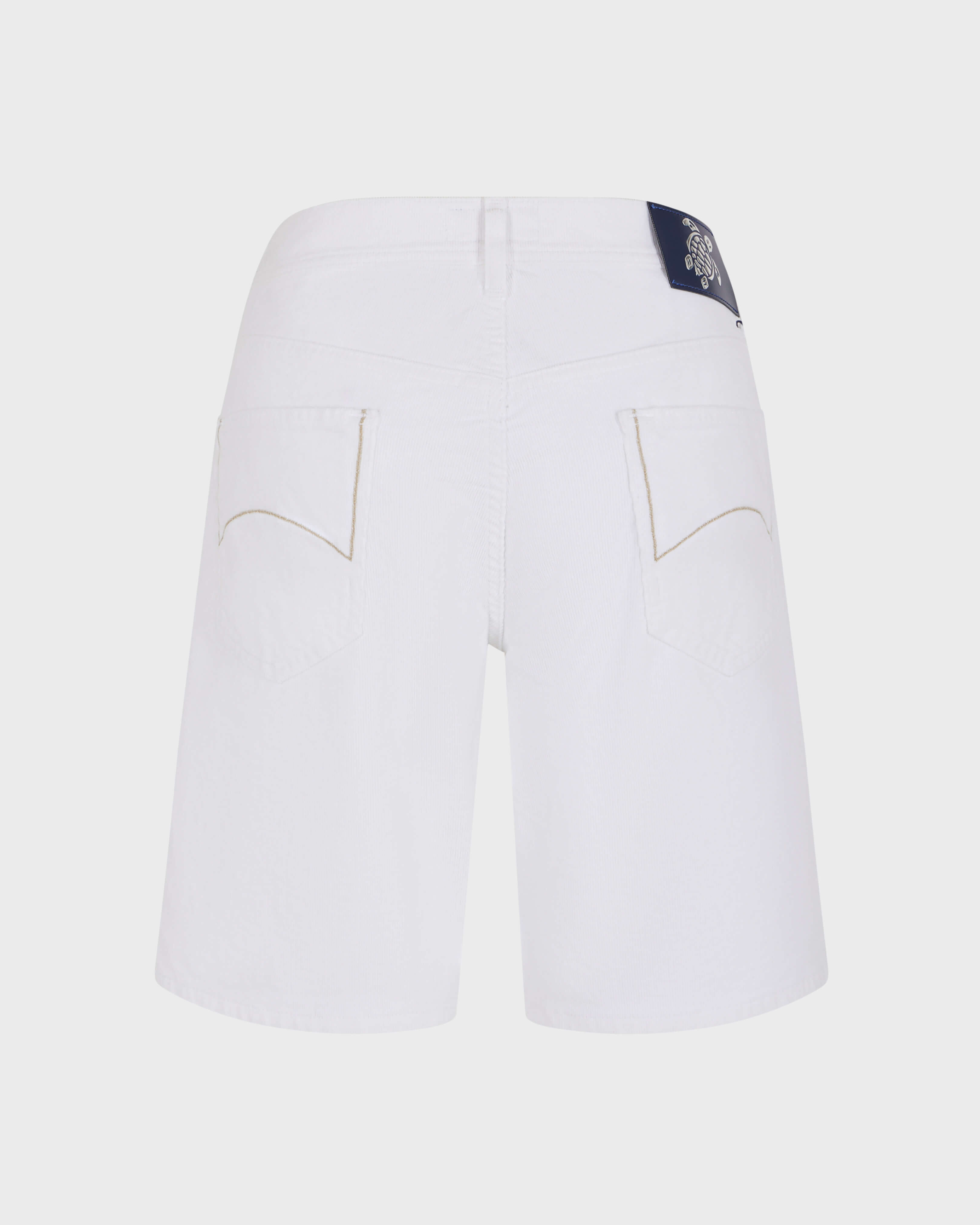 Bermudashorts aus Cord im 5-Taschen-Design für Herren WEISS back view
