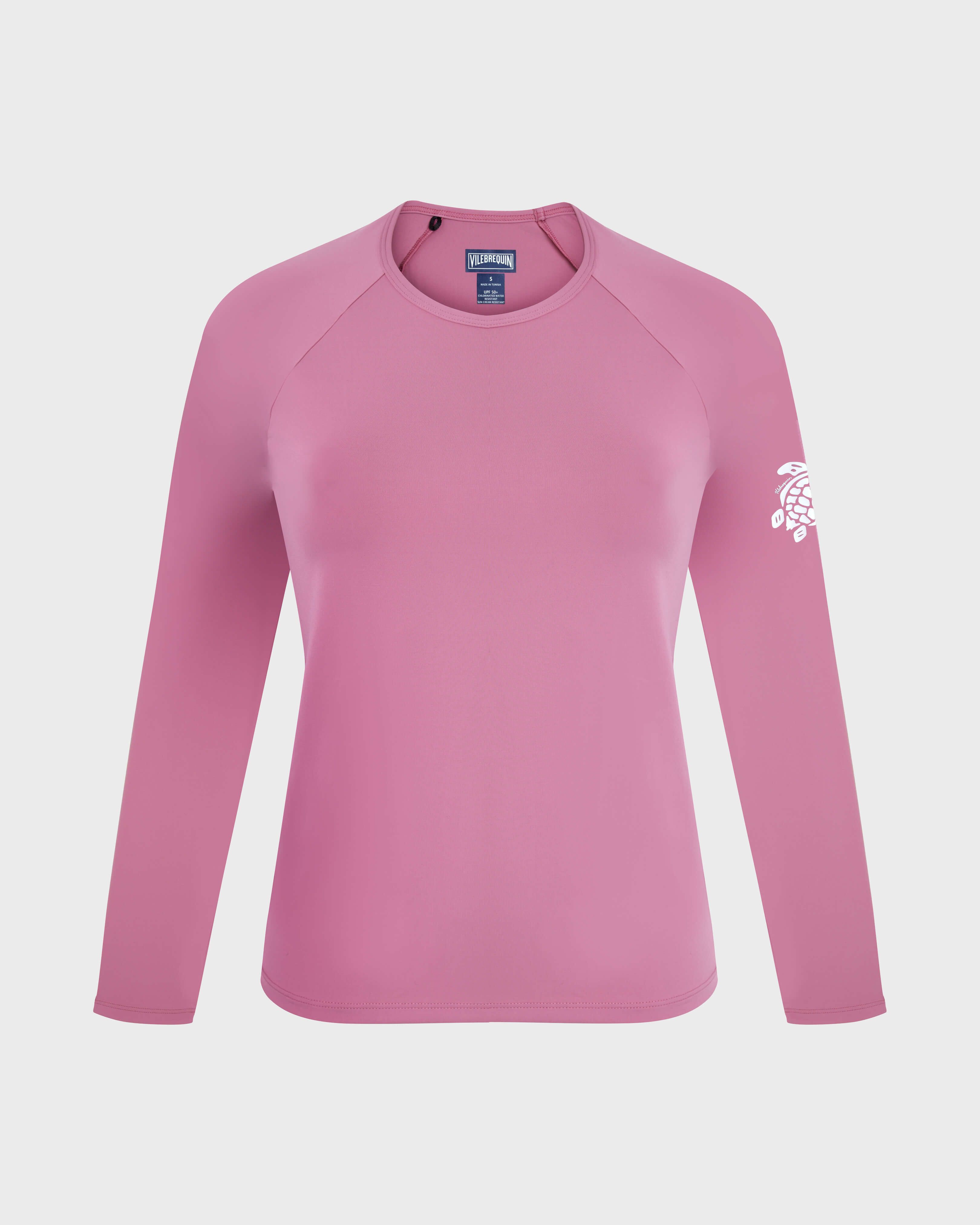 Women Long Sleeves Rashguard Top Solid BOUDOIR front view