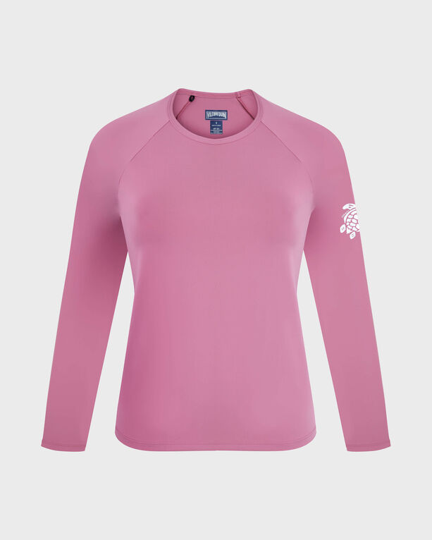 Vilebrequin Women Long Sleeves Rashguard Top Solid In Pink