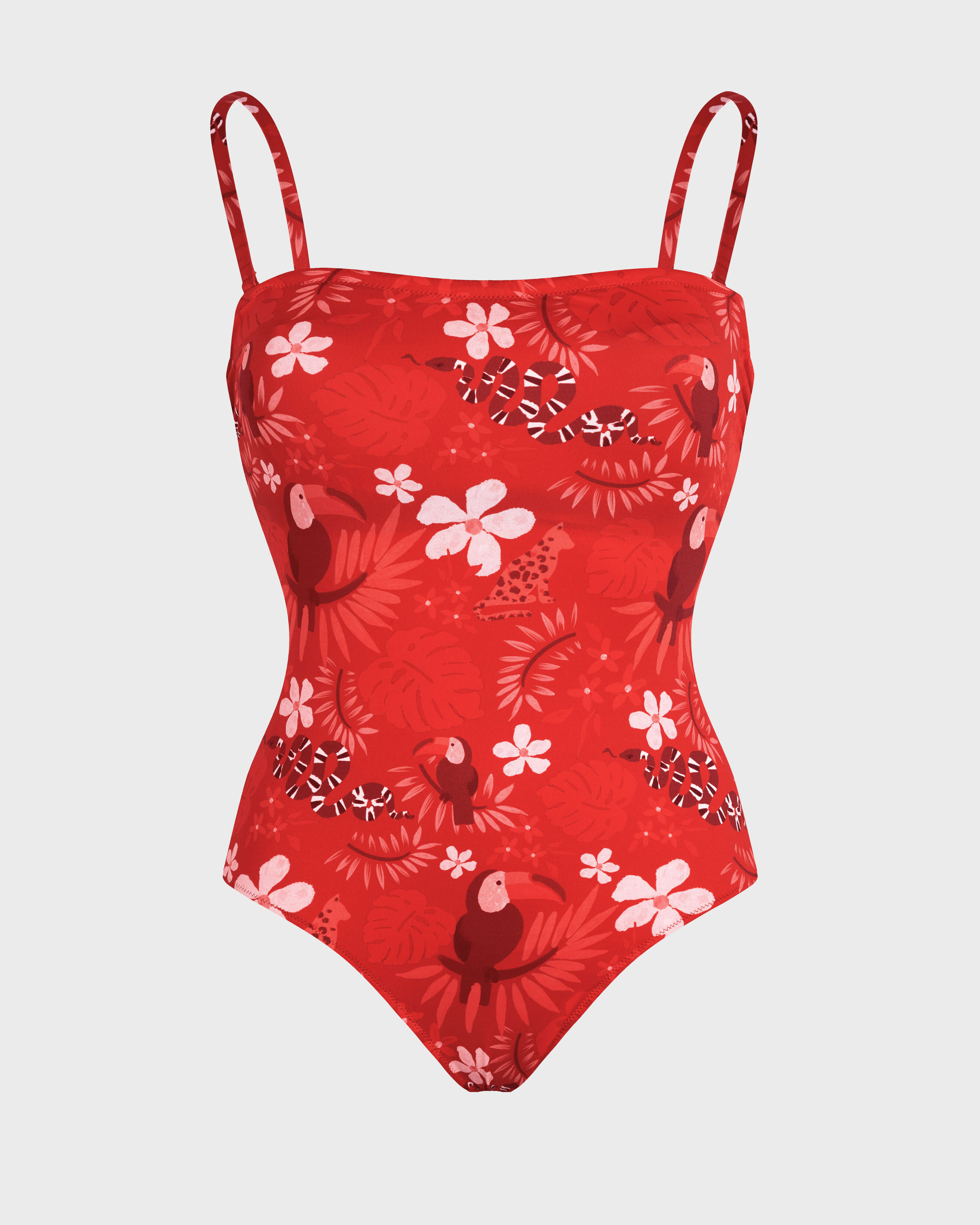 Costume intero donna a corpetto Papel de Embrulho PAPAVERO front view