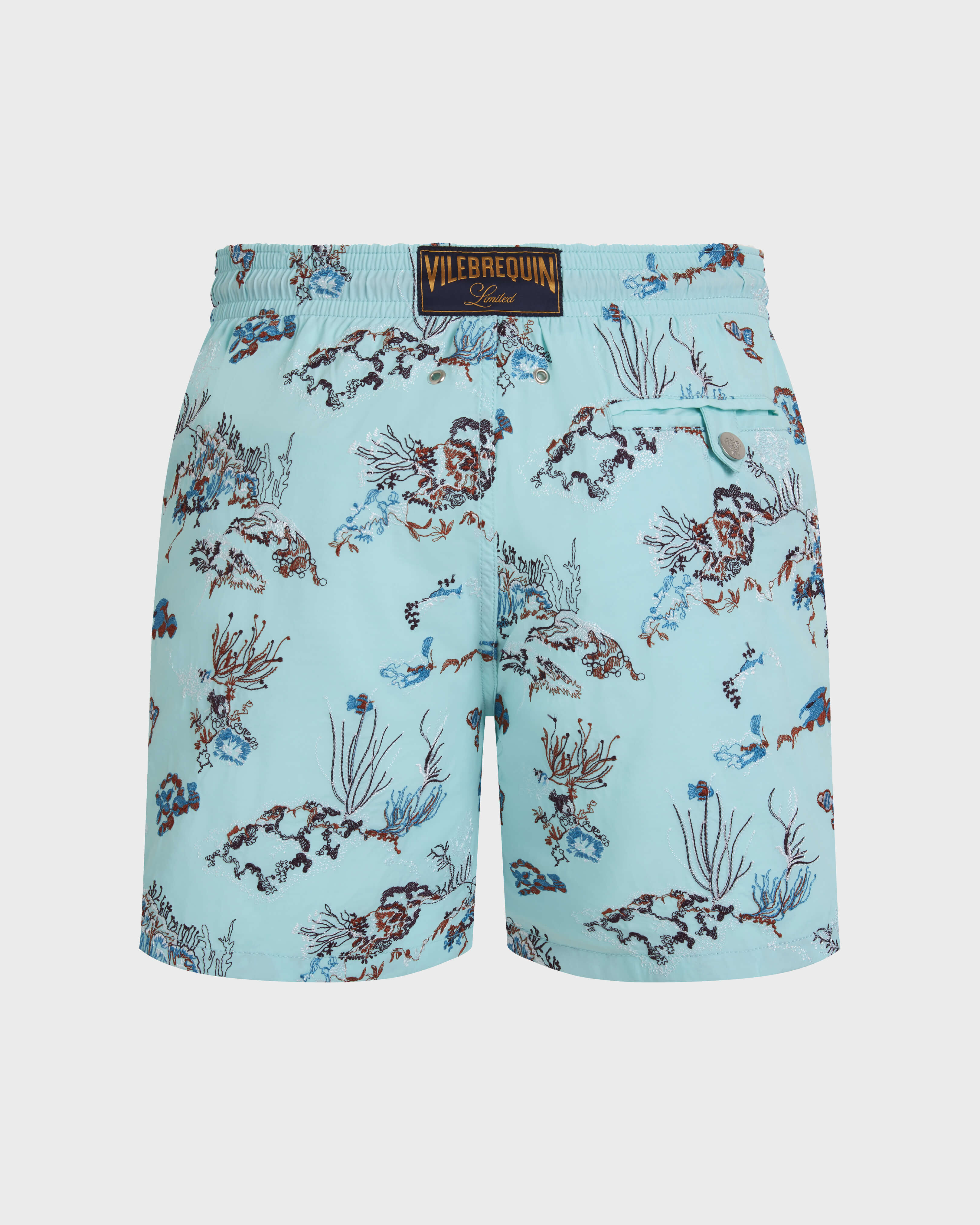 Pantaloncini mare uomo ricamati Coral Reef- Edizione limitata OXYGENE back view