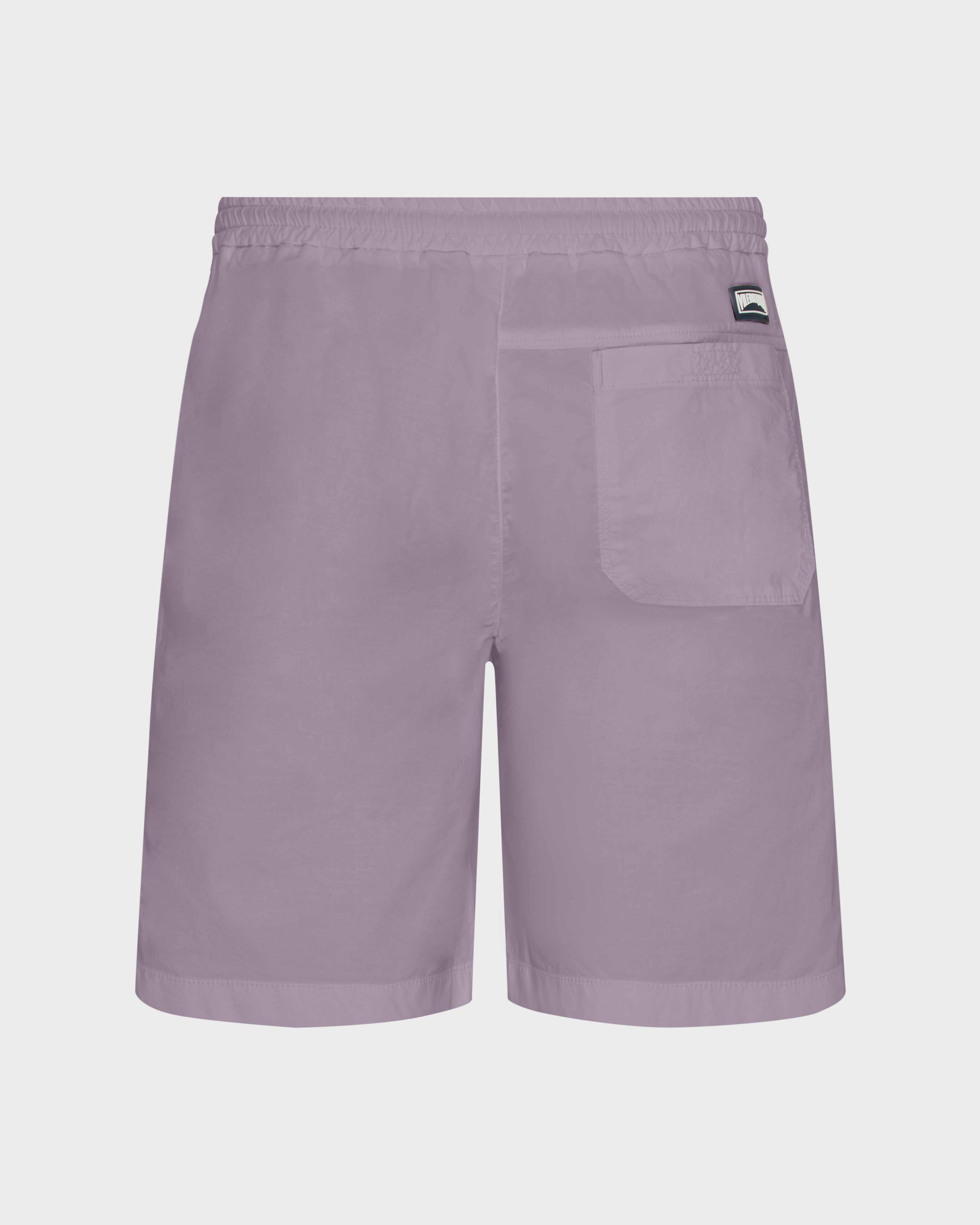 Men Satin Cotton Elastic waist Bermuda Shorts Solid OURAGAN back view