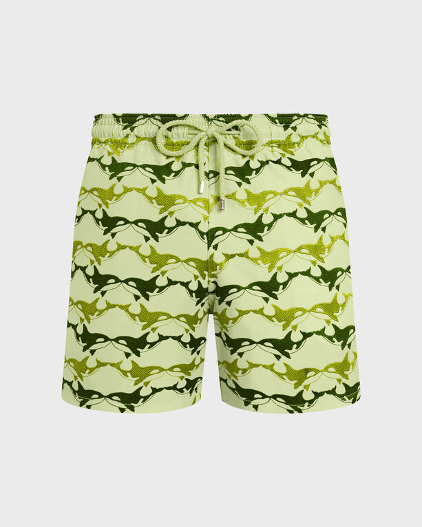 Vilebrequin - Men Swim Shorts Embroidered Orcas - Limited Edition - Swimwear - Mistral - Green - Size 6XL
