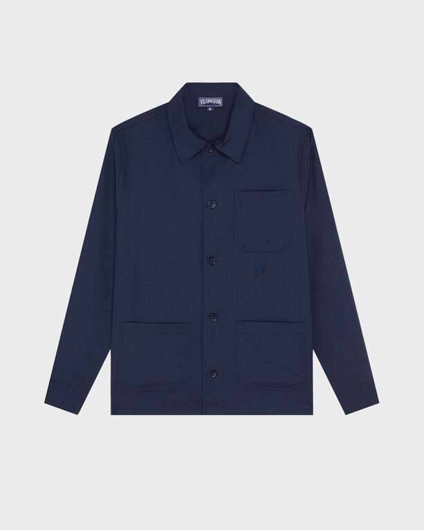 Vilebrequin – Micro Carreaux Herren-overshirt Aus Wolle – Jacke – Corentin – Blau – Größe XXXL