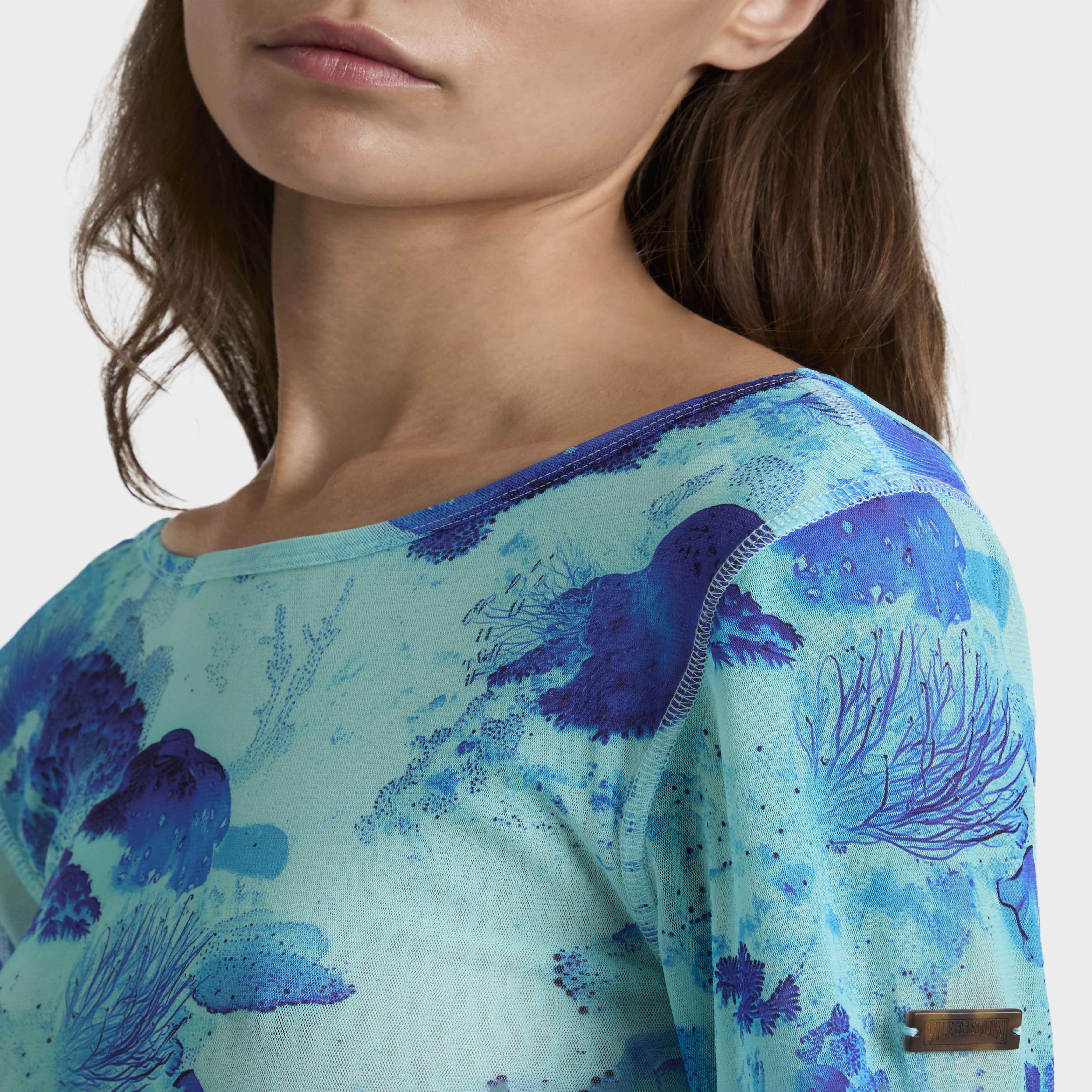 Vestito lungo donna in tulle Coral Reef OXYGENE supp1 view