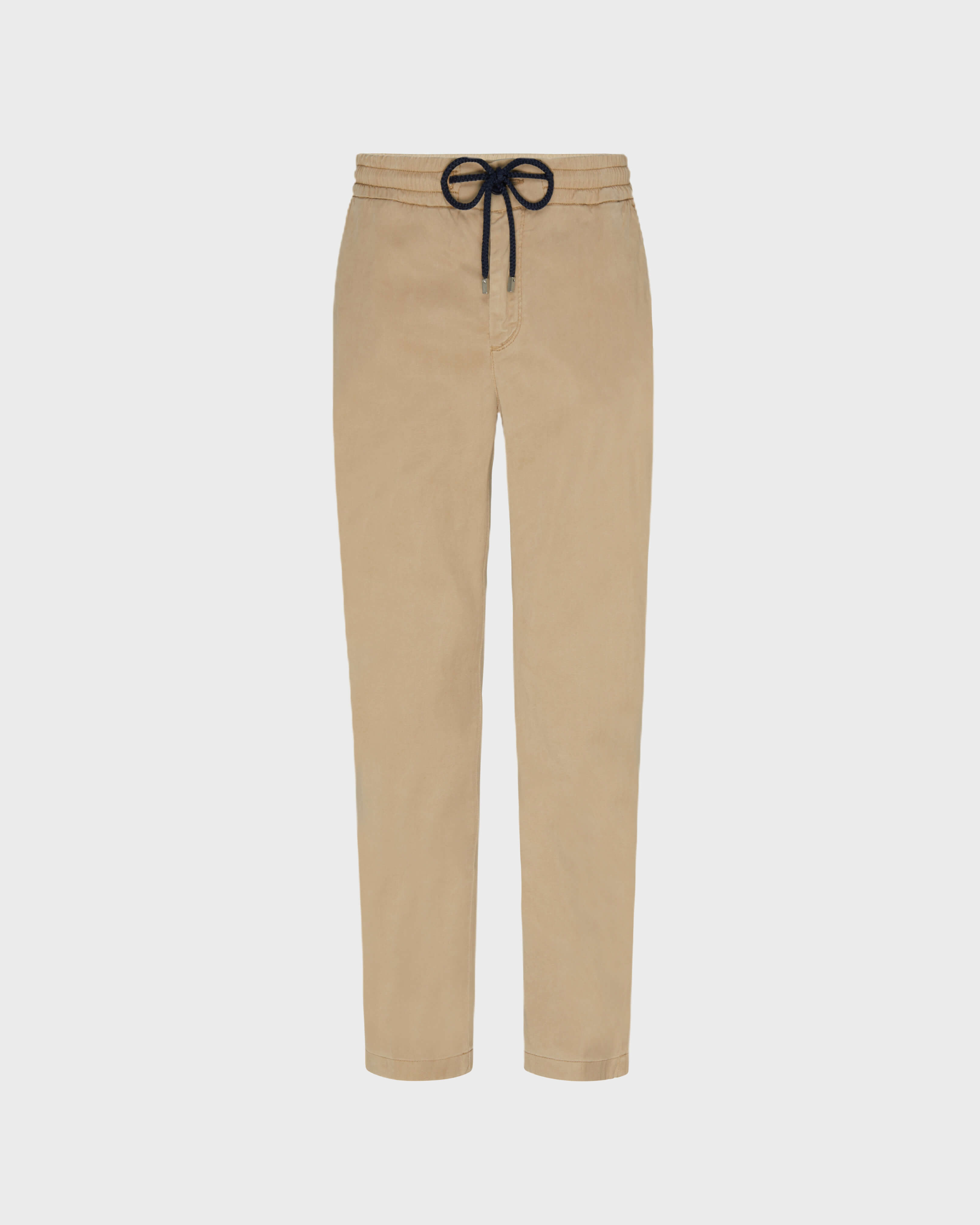 Men Tencel Cotton Elastic Waist Pants KRAFT front view