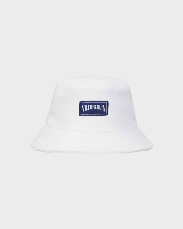 Vilebrequin Terry Bucket Hat Turtle Jacquard In White