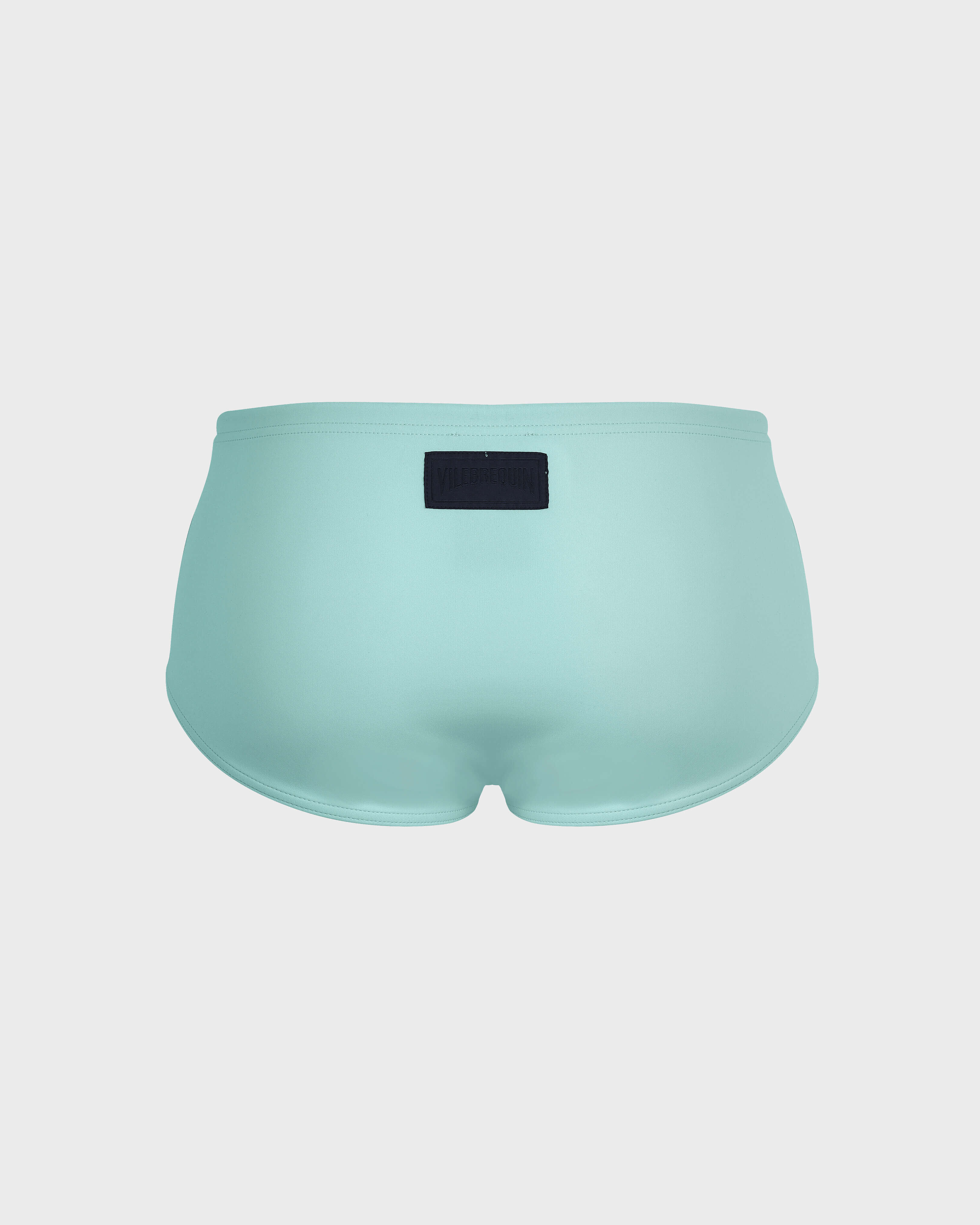 Men Swim brief Solid BLUE NOTE back view