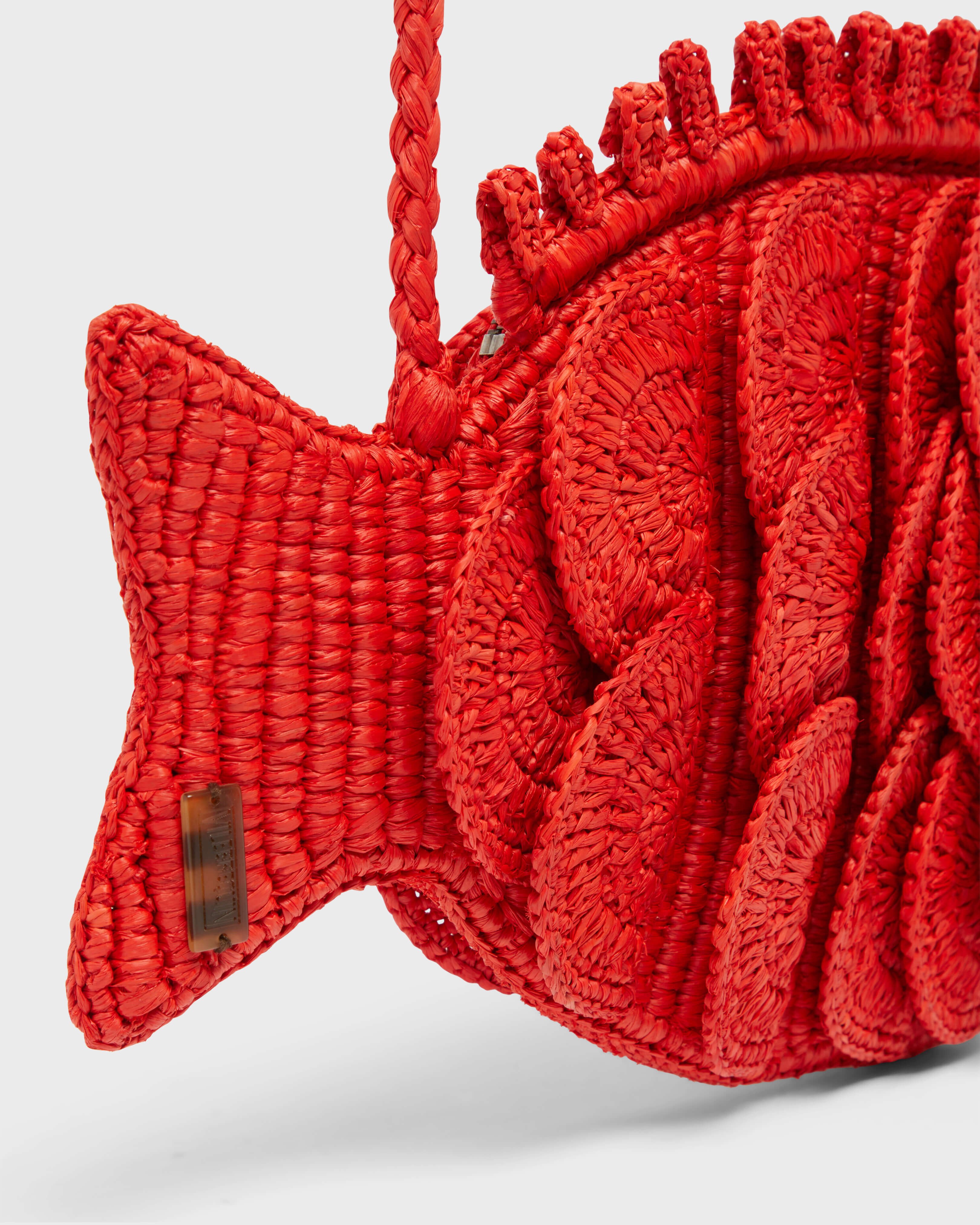 Bolso de rafia grande con forma de pez para mujer AMAPOLA supp5 view