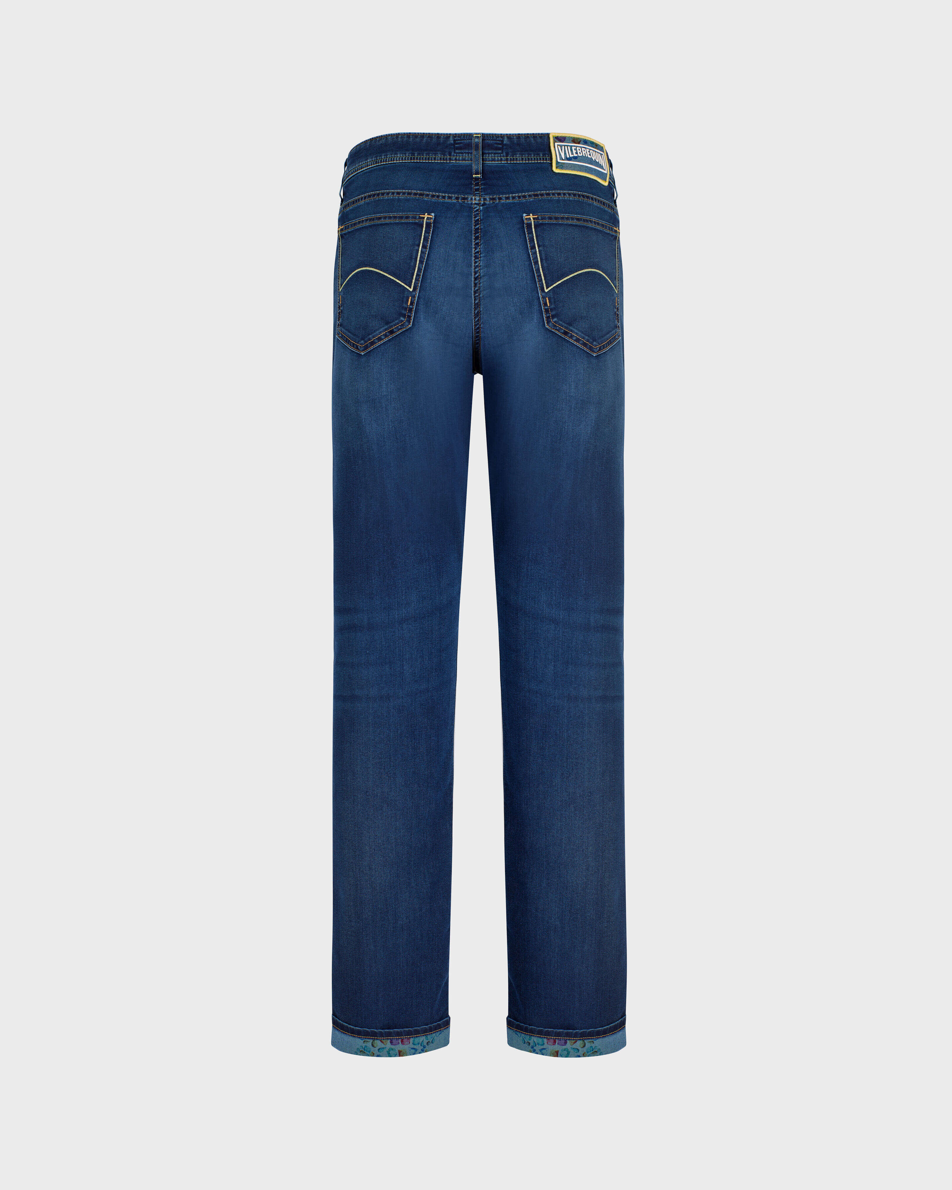 Jean coupe droite 5 poches homme Vendôme Turtles MED DENIM W2 back view