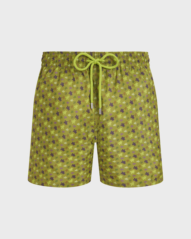 Vilebrequin Men's - Ultra-Light And Packable Swim Shorts Micro Ronde Des Tortues - Swimwear - Mahina - Green Xxl