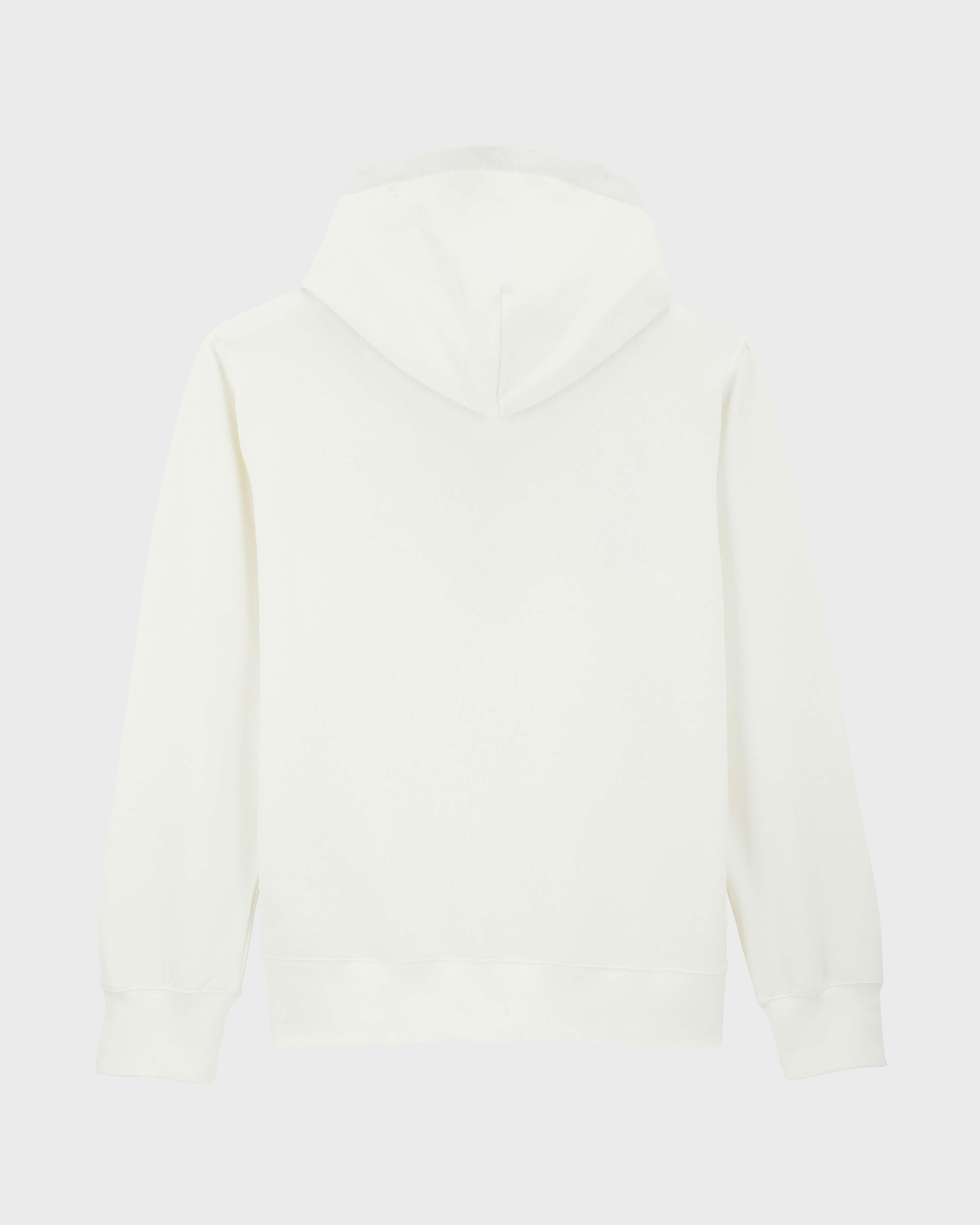 Felpa con cappuccio uomo in cotone tinta unita OFF WHITE back view