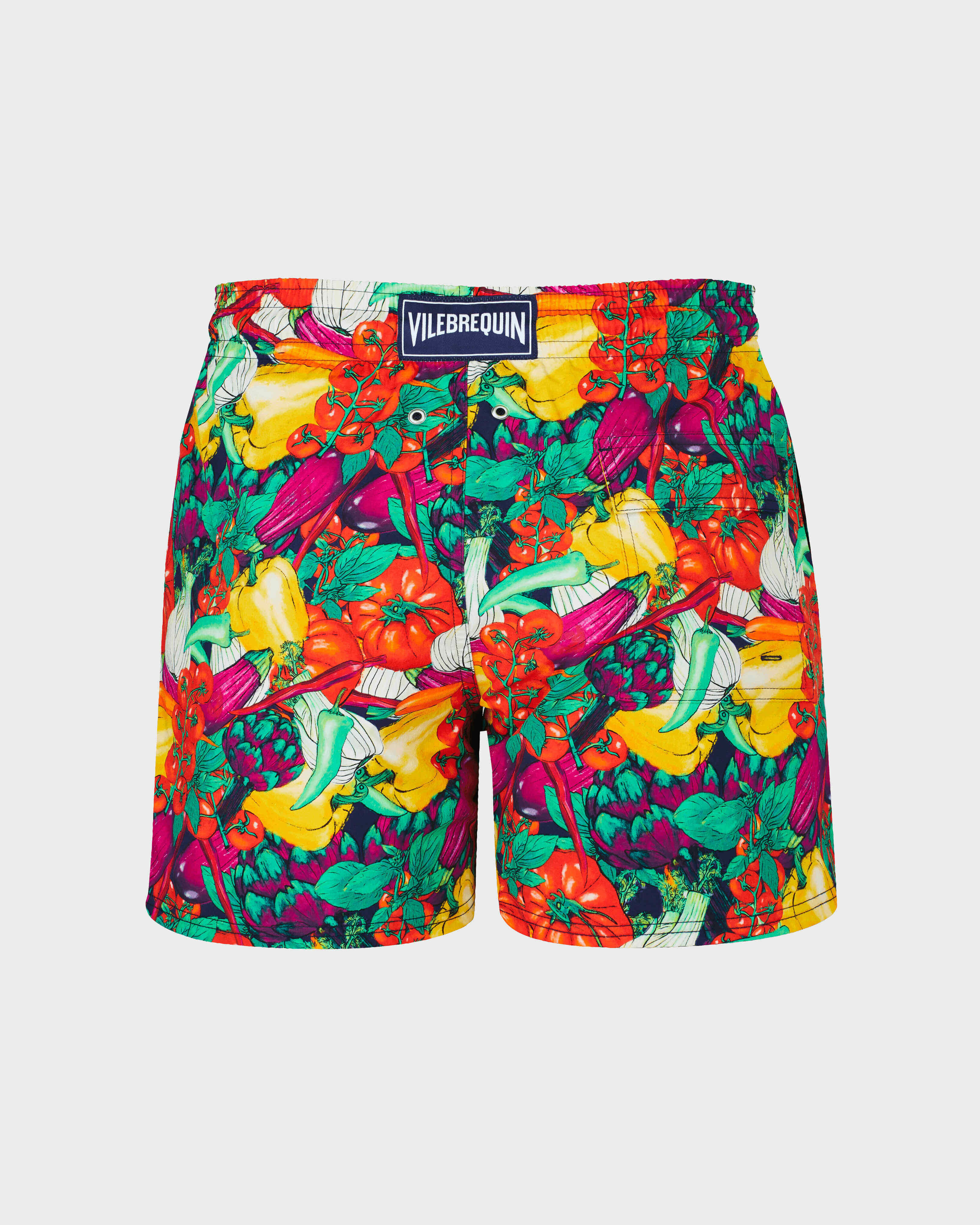 Bañador elástico con estampado Marché Provencal para hombre AZUL MARINO back view