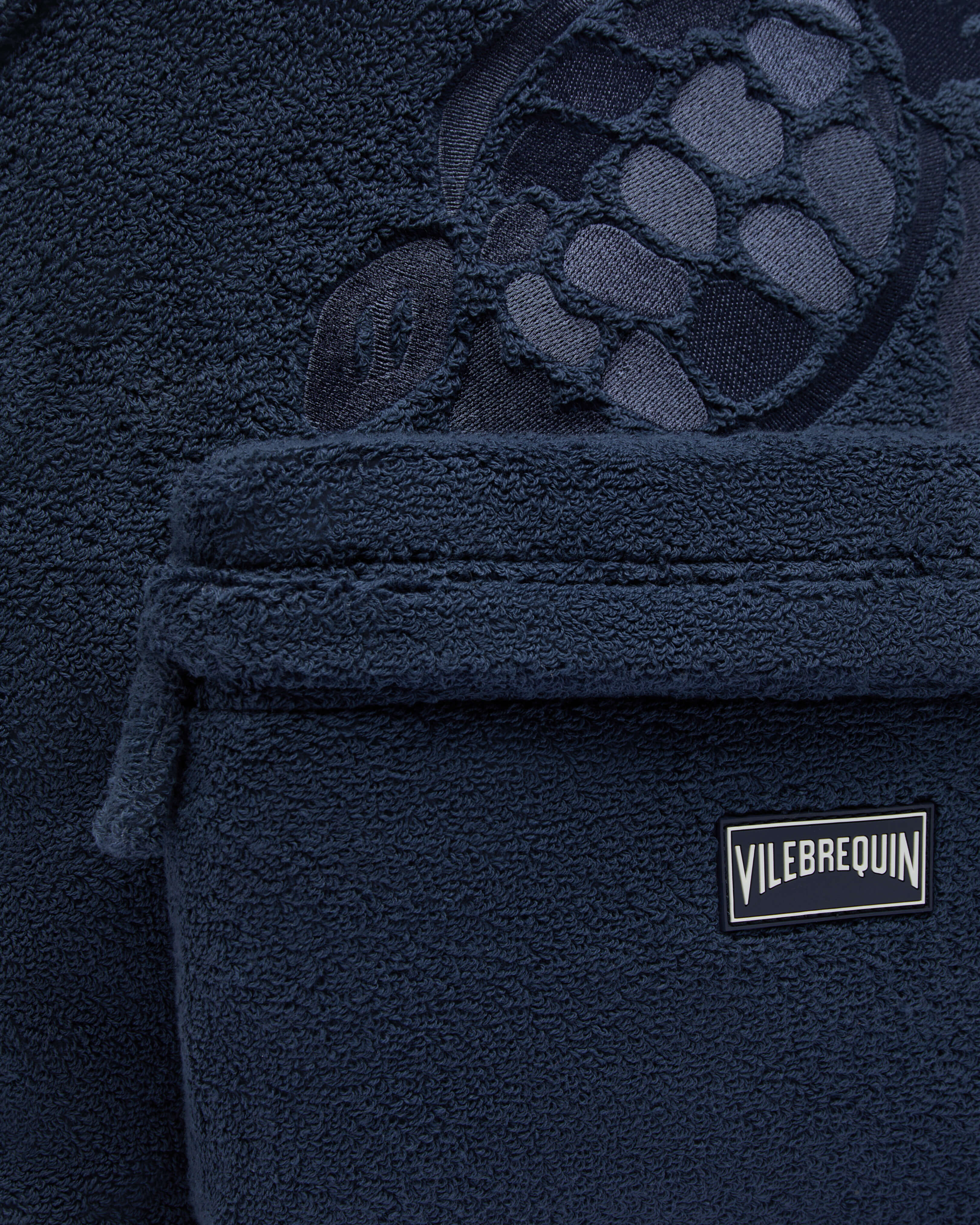 Unisex Terry Backpack Turtle NAVY look2 view