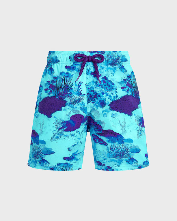 Vilebrequin - Boys Stretch Swim Shorts Coral Reef - Swimwear - Jirise - Blue - Size 8