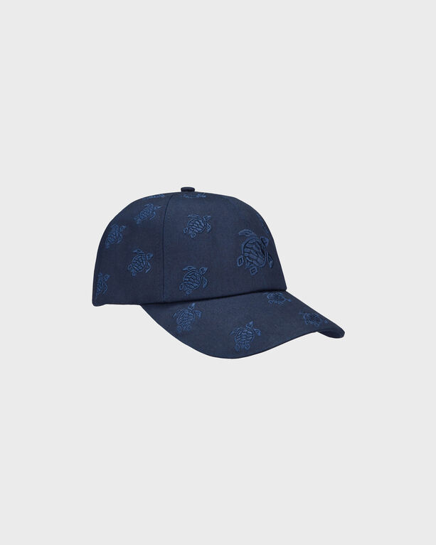 Vilebrequin - Embroidered Cap Turtles All Over - Caps - Castle - Blue - Size OSFA
