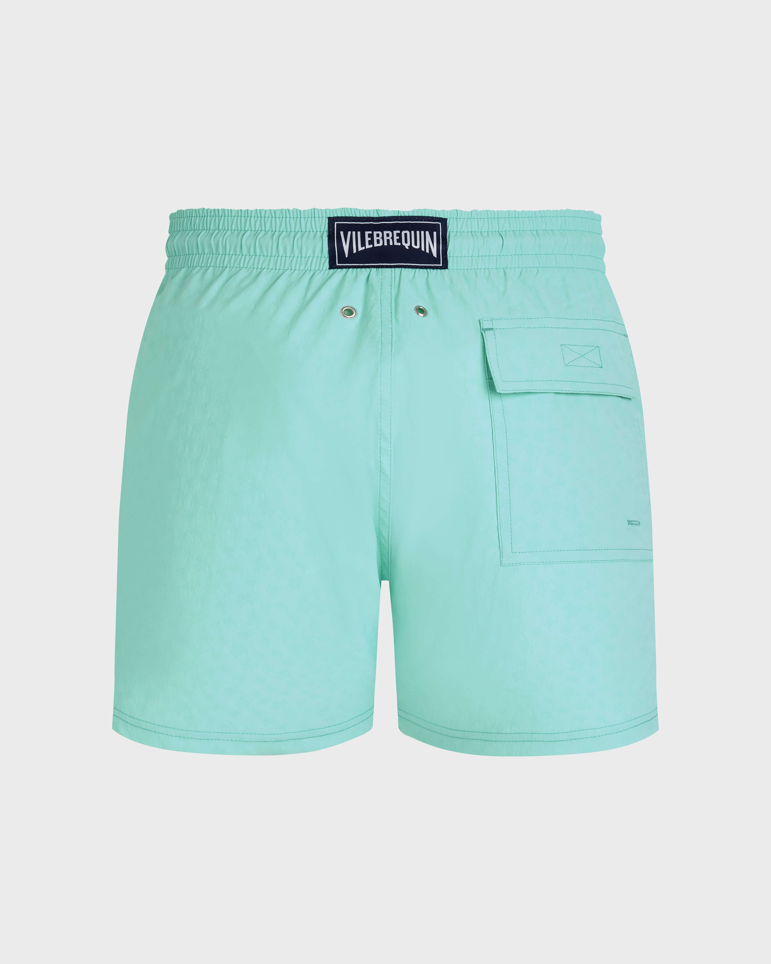 Kurze Turtles Jacquard Stretch-Badeshorts für Herren CARIBBEAN back view