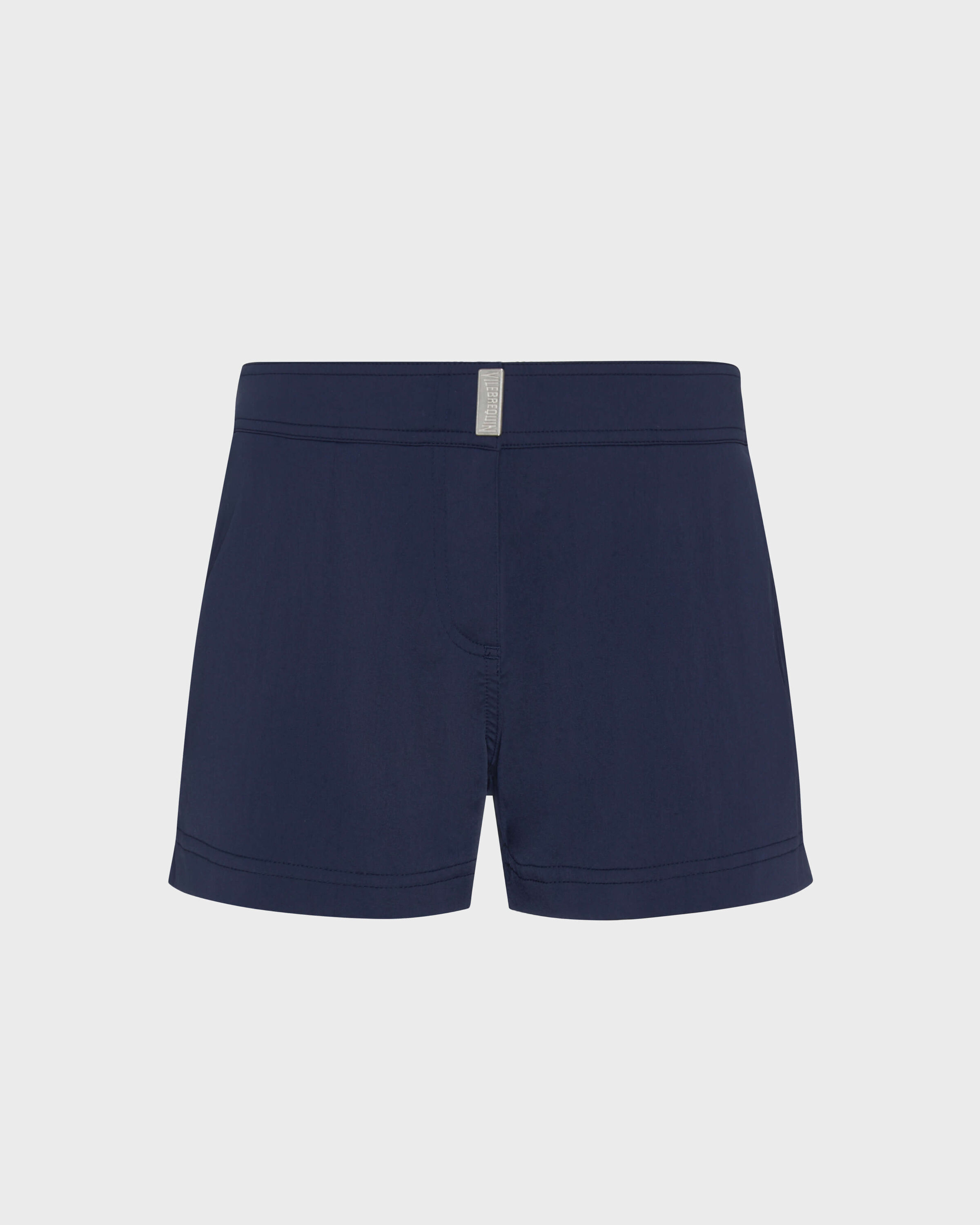 Pantaloncini mare donna tinta unita BLU MARINE front view