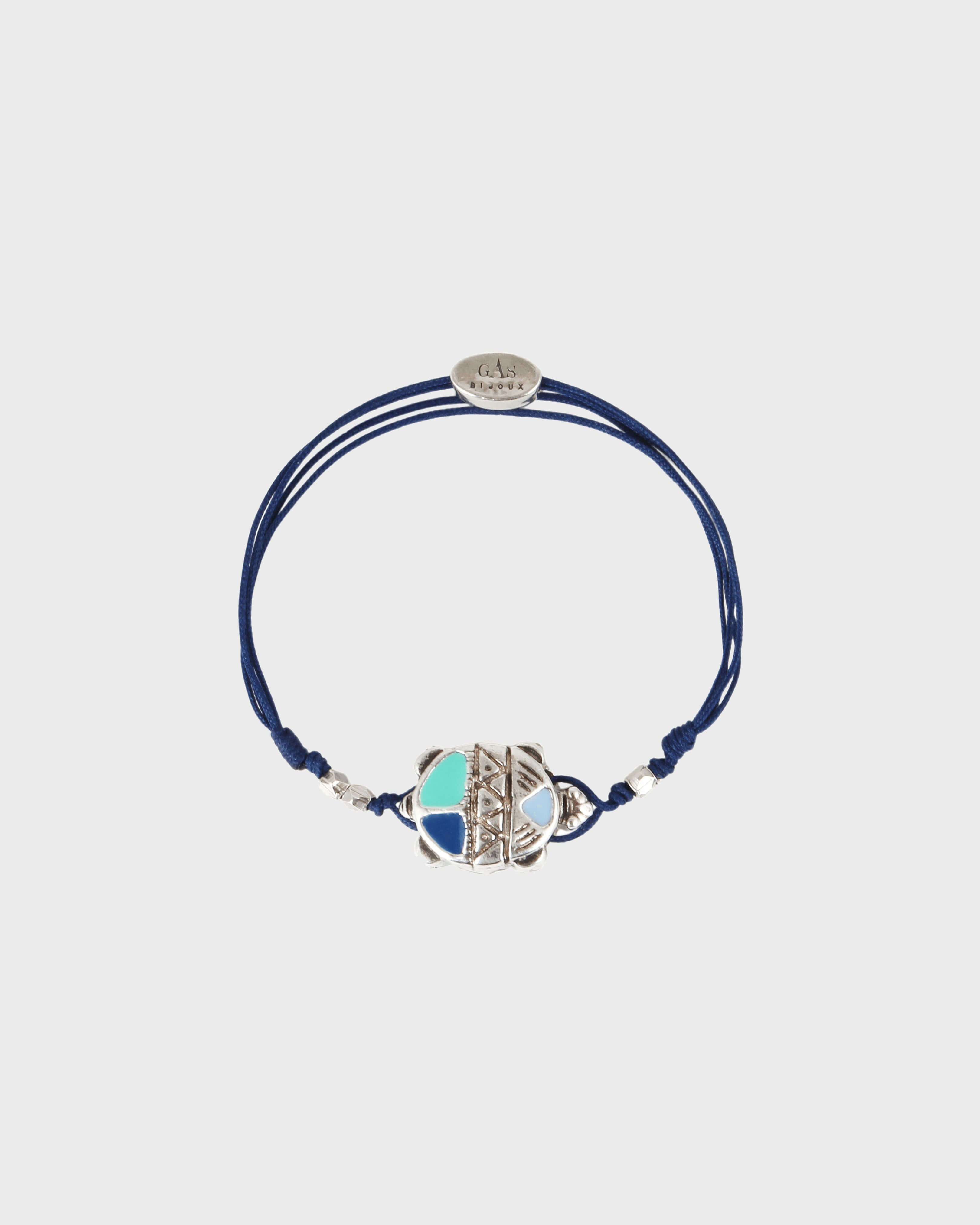 String Enameled Turtle Bracelet - Vilebrequin x Gas Bijoux NAVY front view