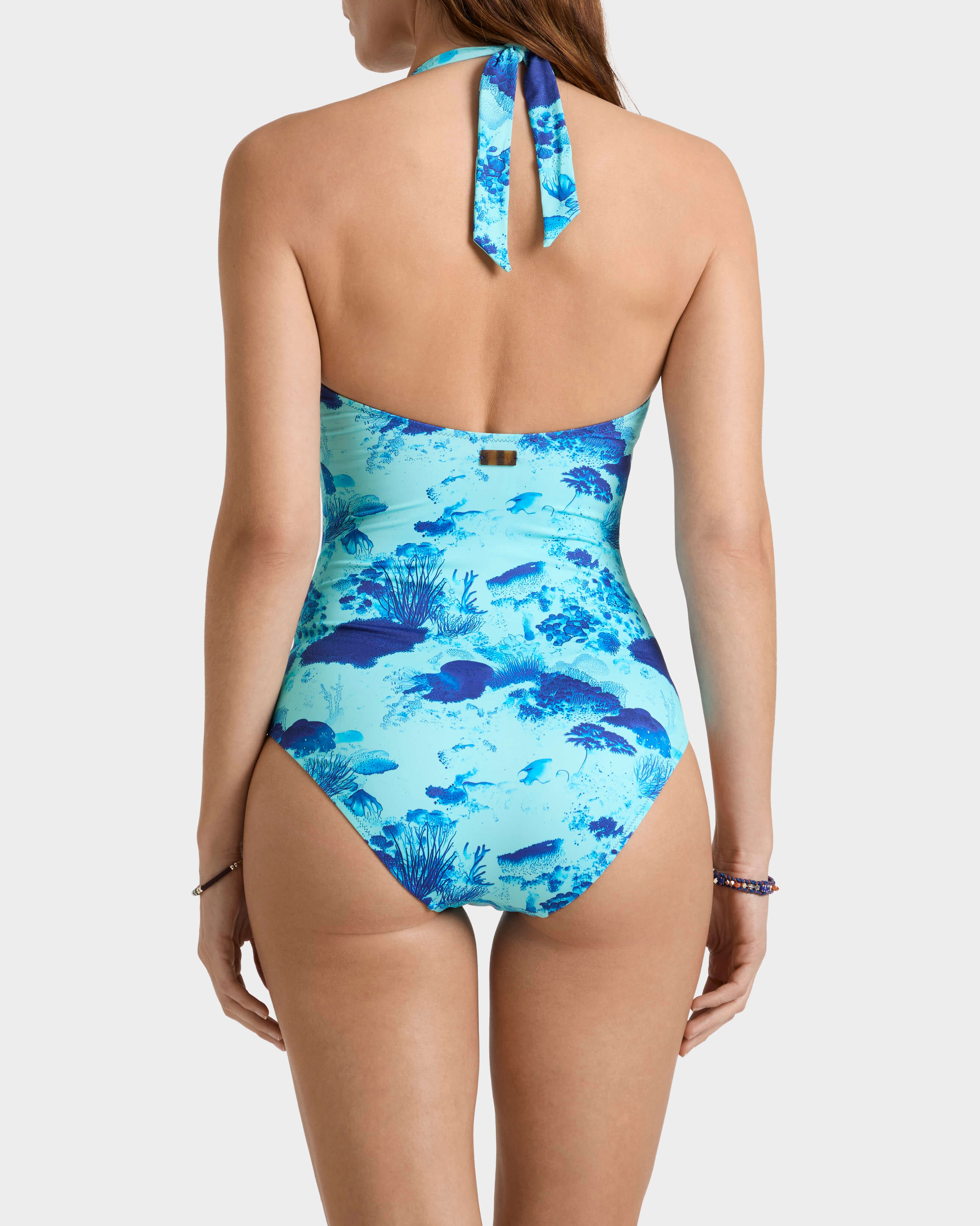 Maillot de bain une pièce foulard femme Coral Reef OXYGENE backworn view