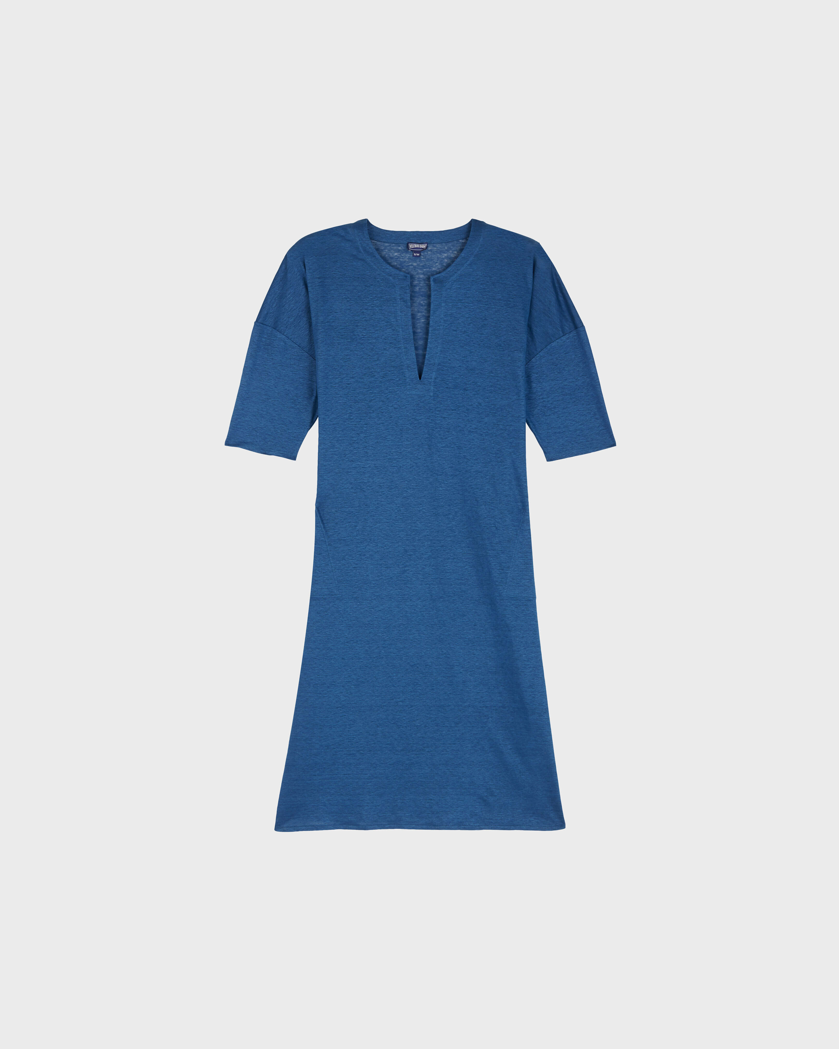 Solid Strandkleid aus Leinen für Damen GOA front view