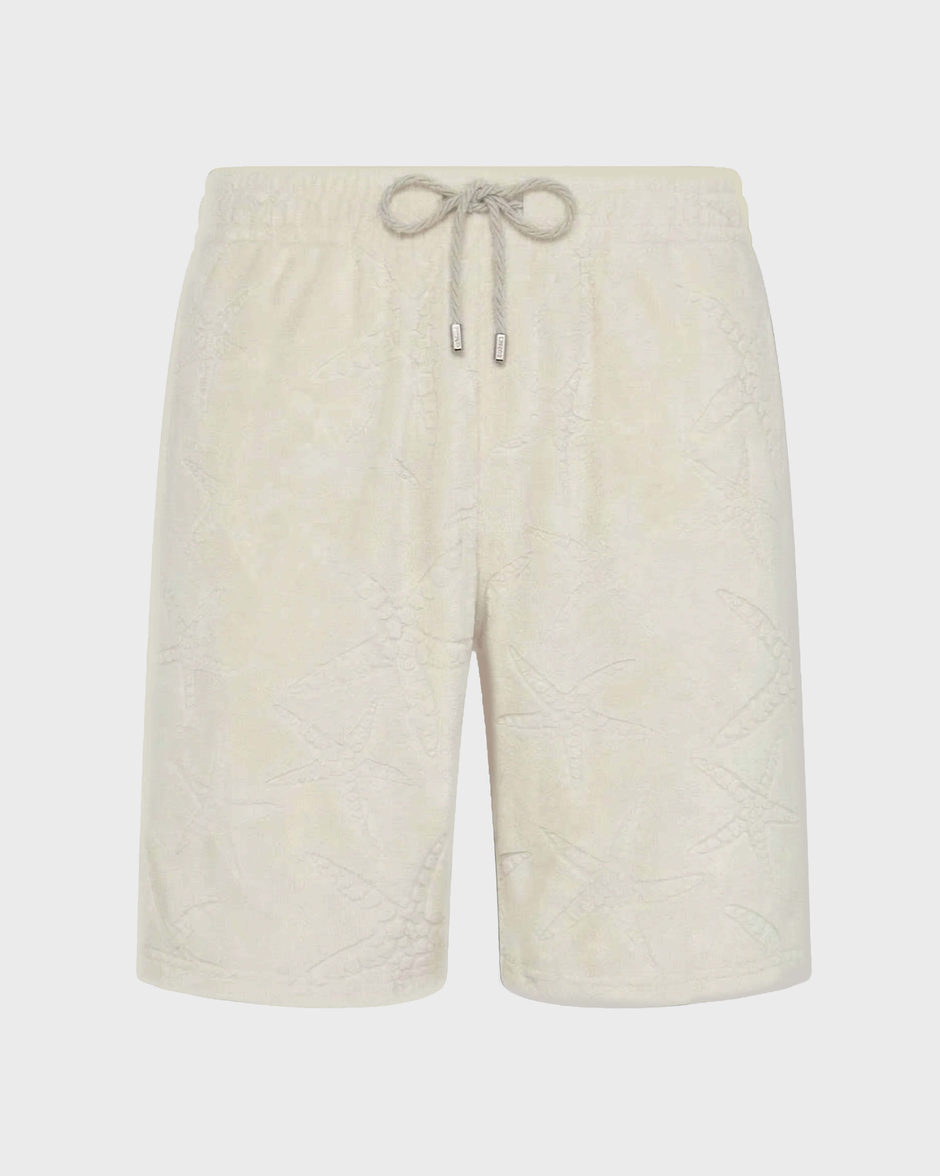 Men Terry Bermuda Shorts Starlettes Jacquard BRUME front view
