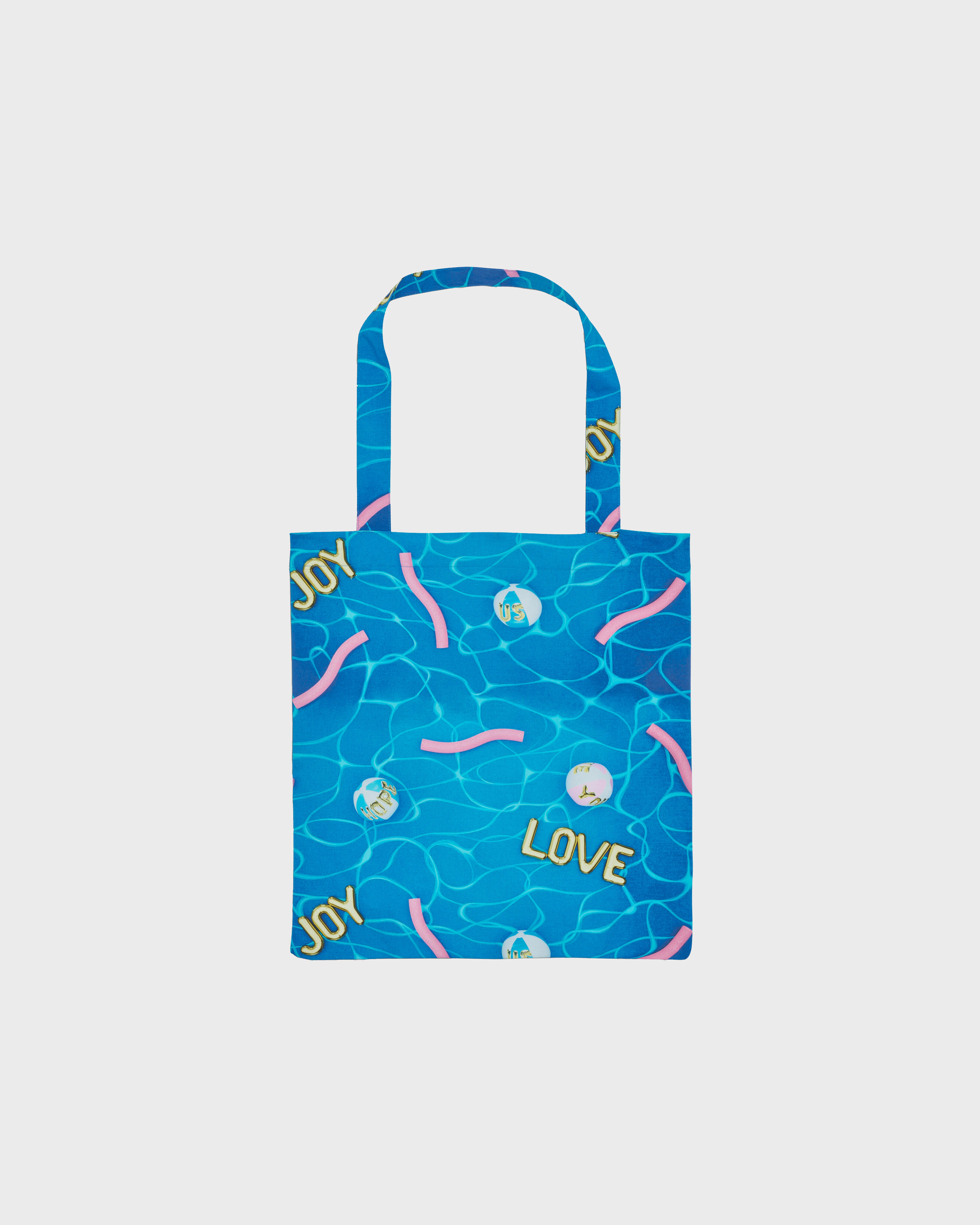 Tote Bag Side Ways - Vilebrequin x Joel Mesler HAWAII BLUE back view