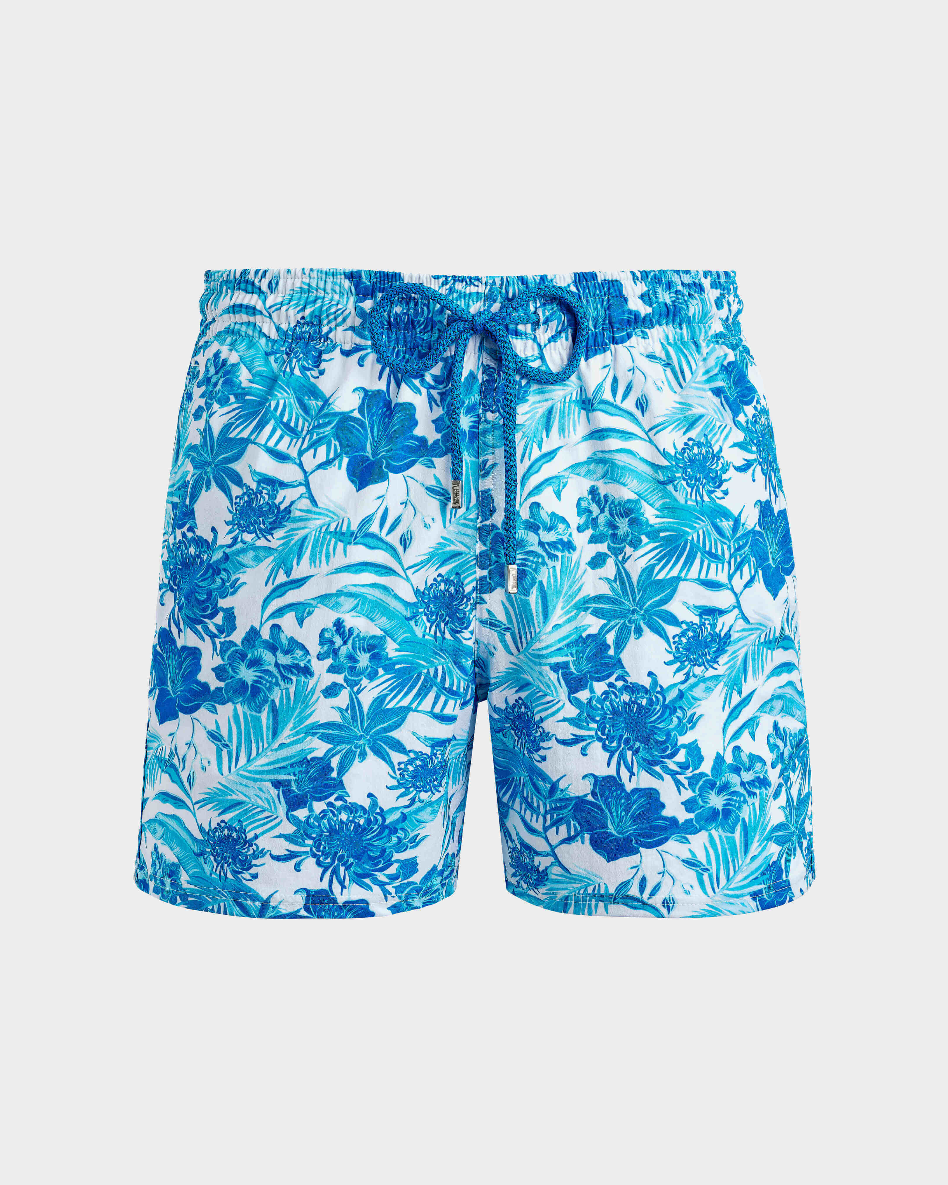 Maillot de bain court stretch homme Tahiti Flowers BLANC front view