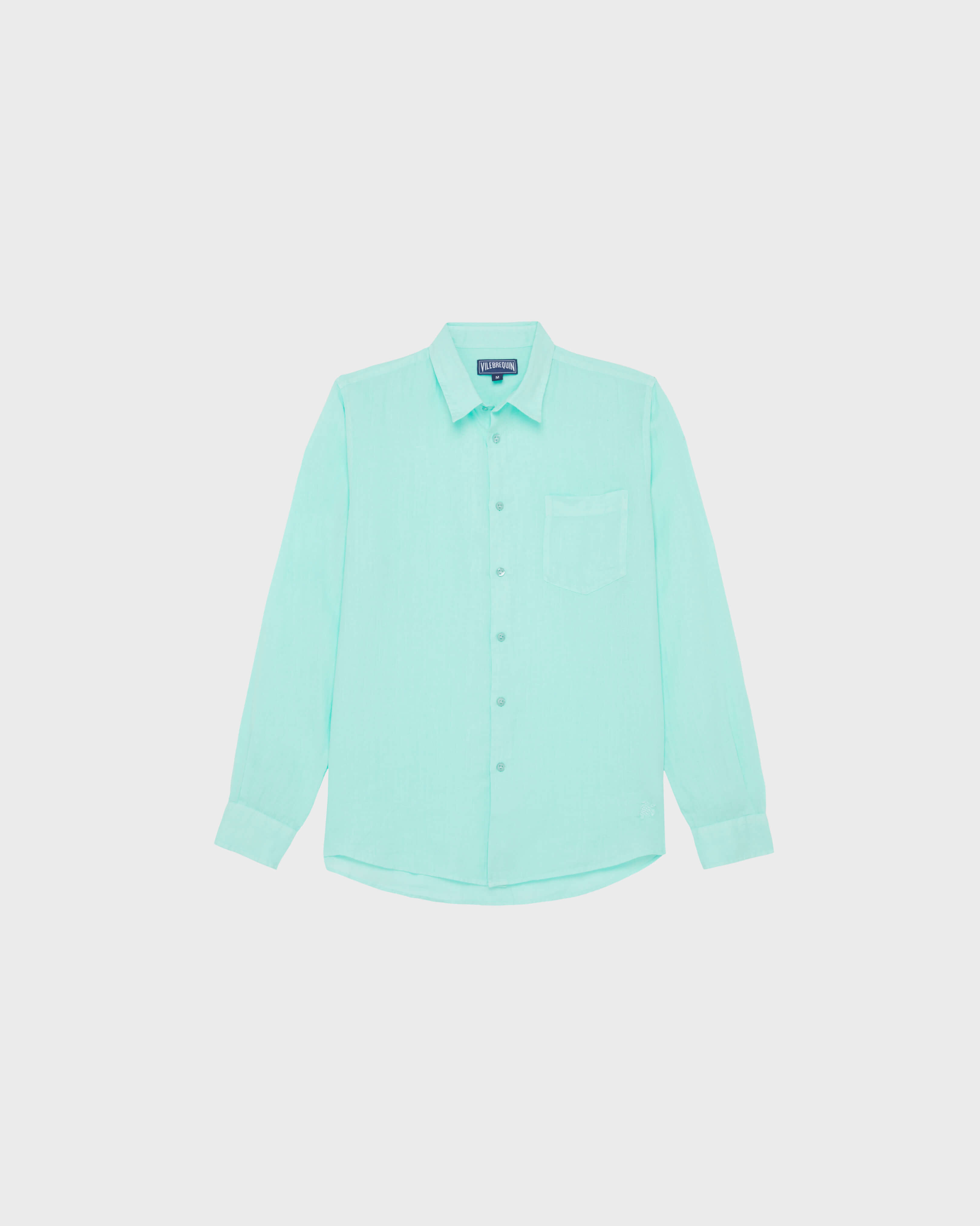 Chemise en lin homme unie CARIBBEAN front view