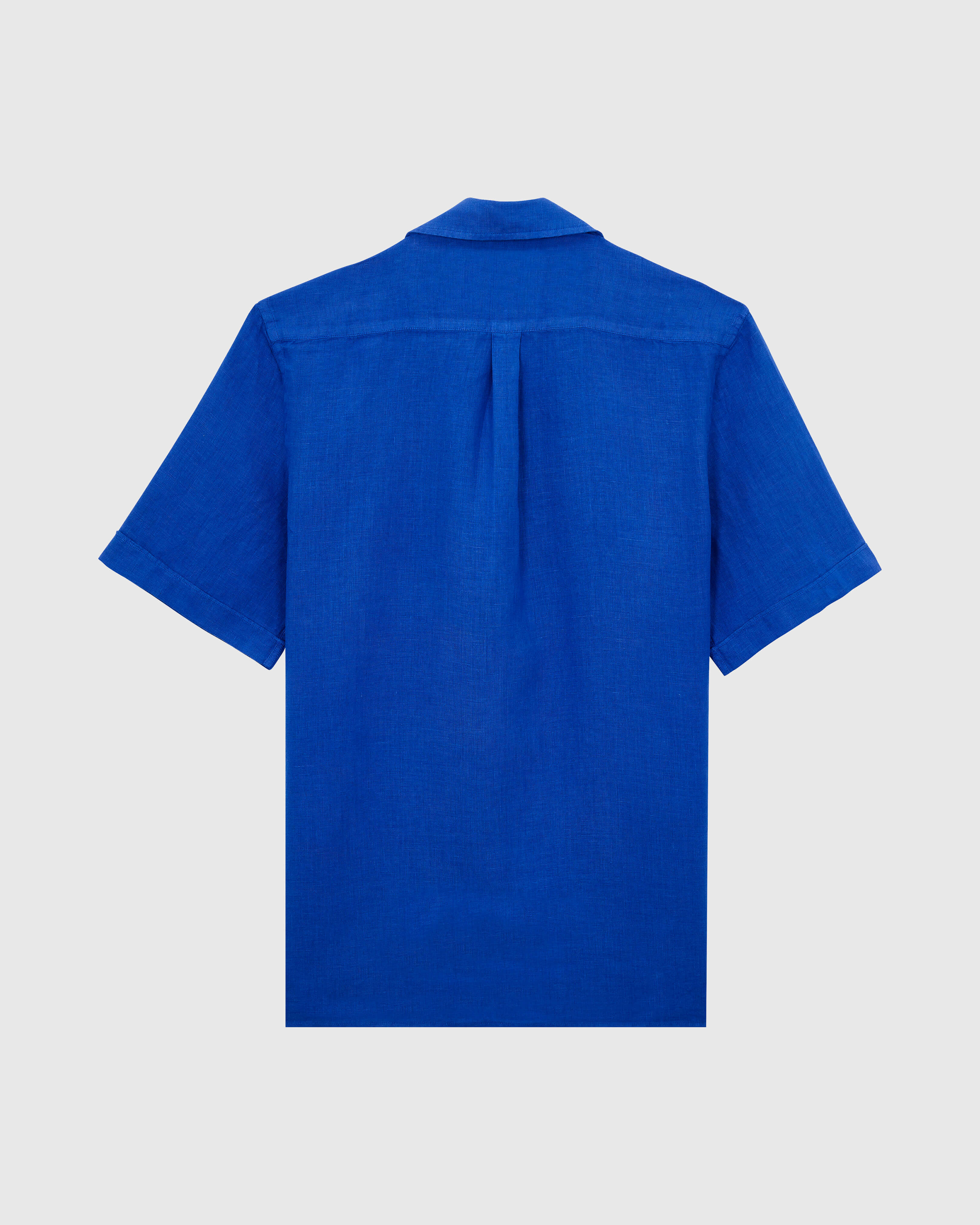 Men Bowling Linen Shirt Solid MARRAKECH back view