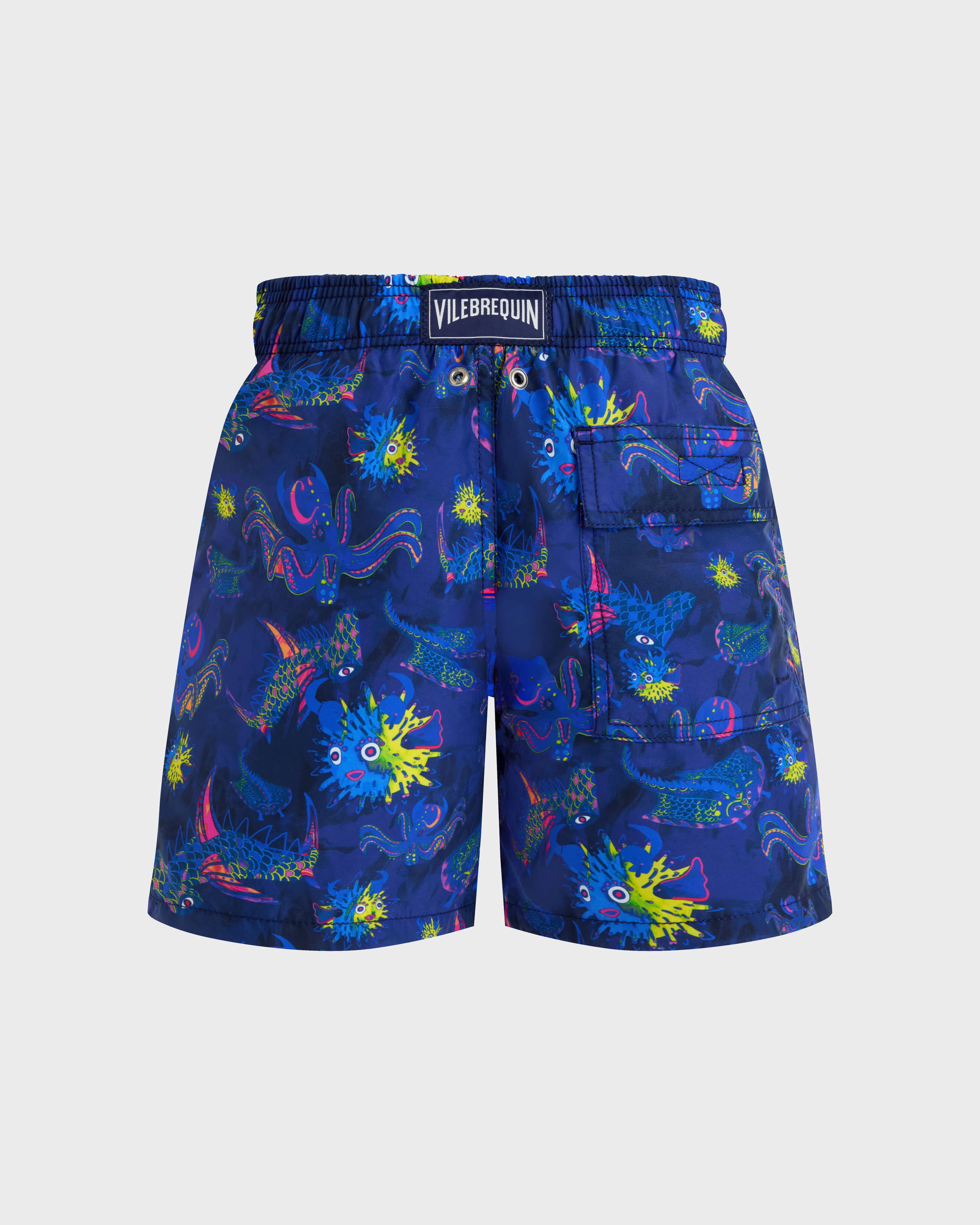 Boys Swim Shorts Día de Muertos INK back view